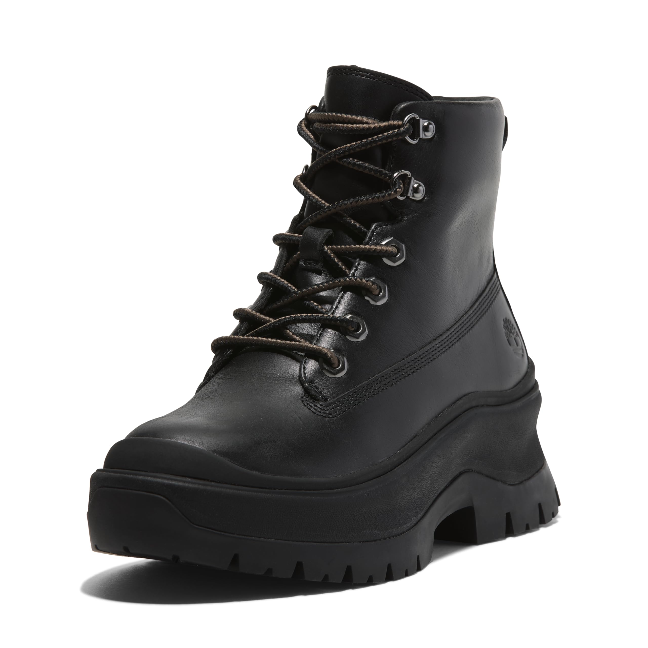 Photo 1 of Timberland Women's Roxie Lane Mid Lace Up Boot, Black Full Grain, 9.5 Medium