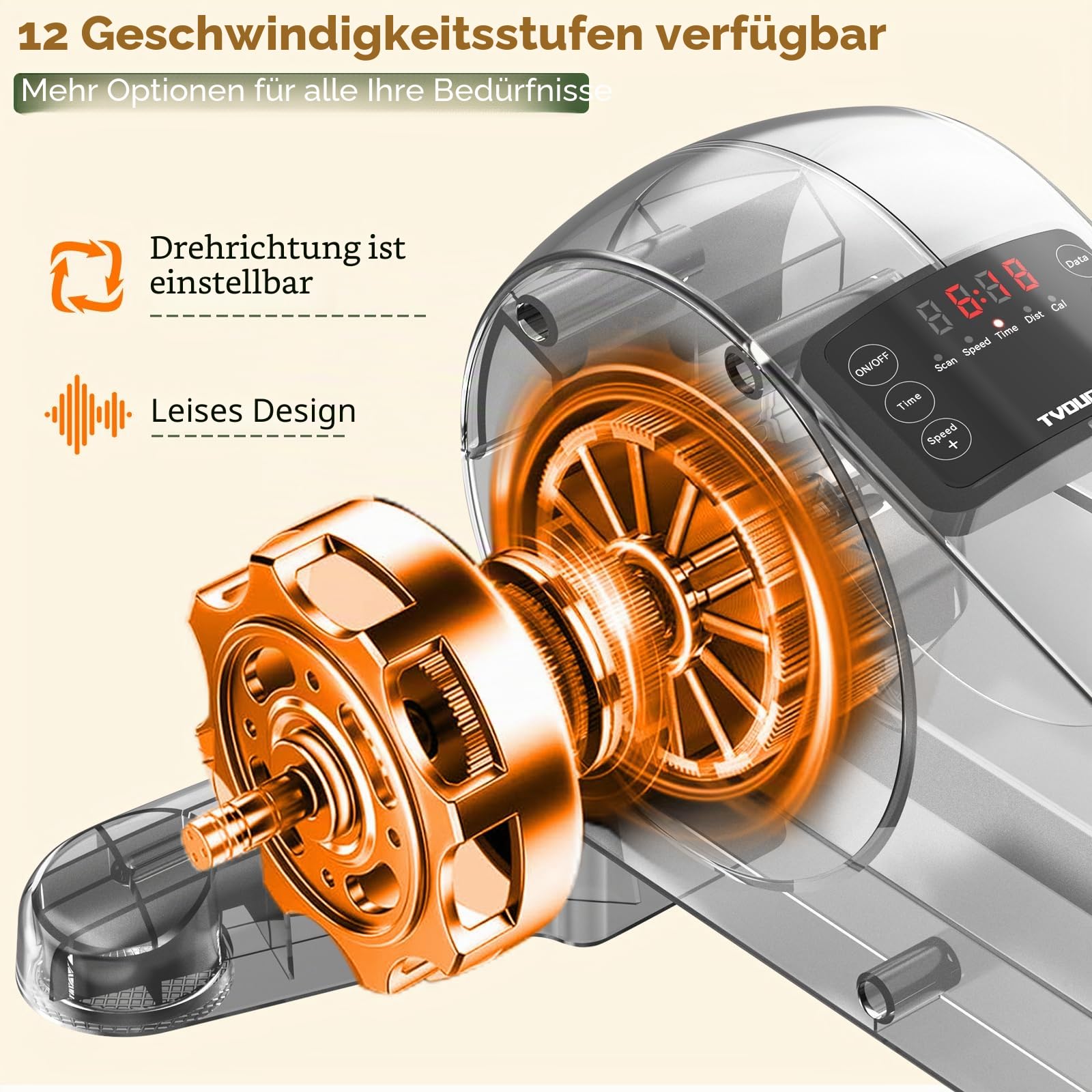 Pedaltrainer, Beintrainer für Zuhause, Leisem Motor, 12 Geschwindigkeitsstufen, Heimtrainer Senioren Zuhause Fitnessgeräte