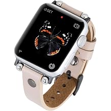 Venito Perugia Leather Band for Apple Watch Band 49mm 45mm 44mm 42mm 41mm 40mm 38mm Women Men, Top Grain Genuine Leather Replacement Strap for iWatch Ultra2 Ultra SE2 SE Series 9 8 7 6 5 4 3 2 1