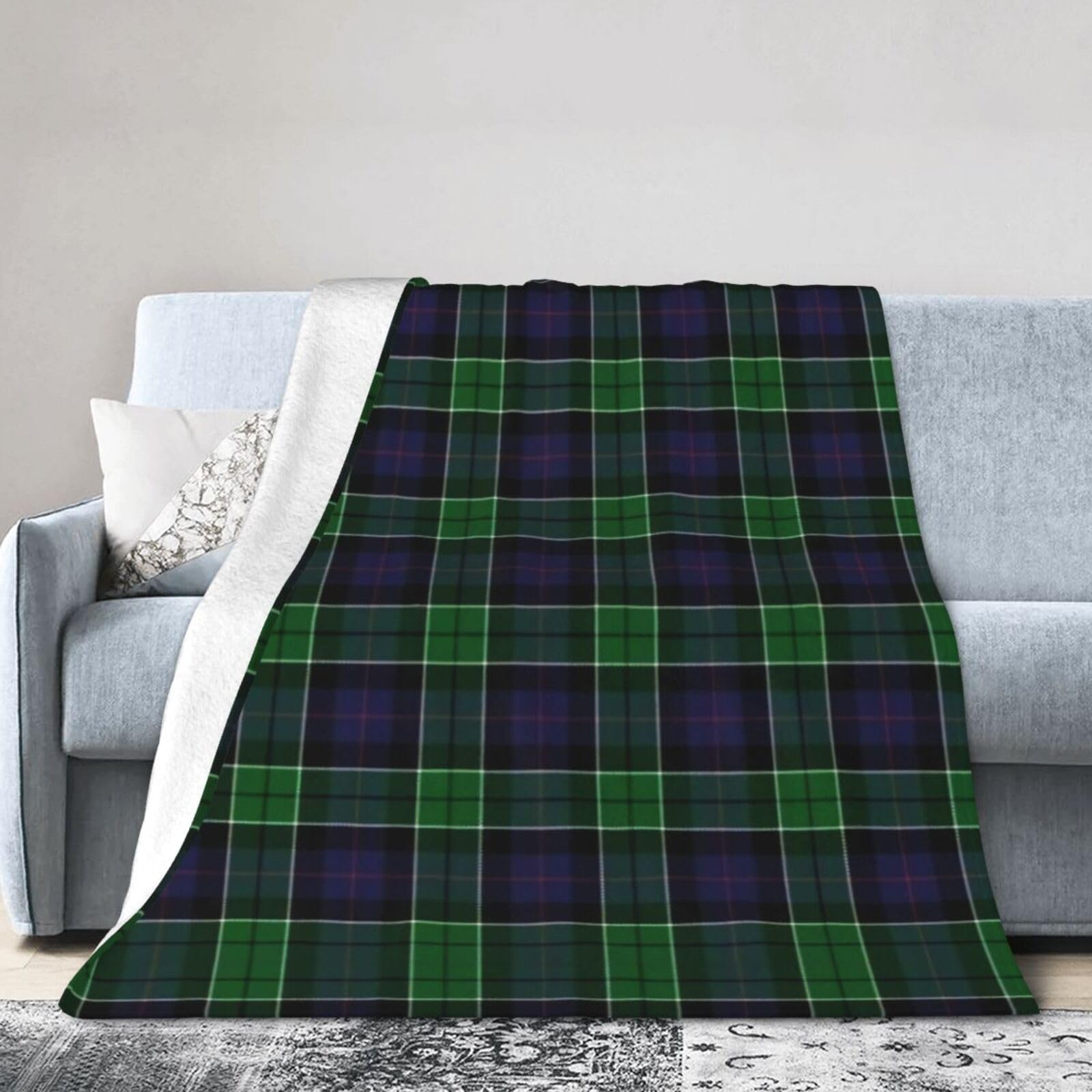 ERTDFXCV Clan Leslie Hunting Tartan Blanket 50"x40"