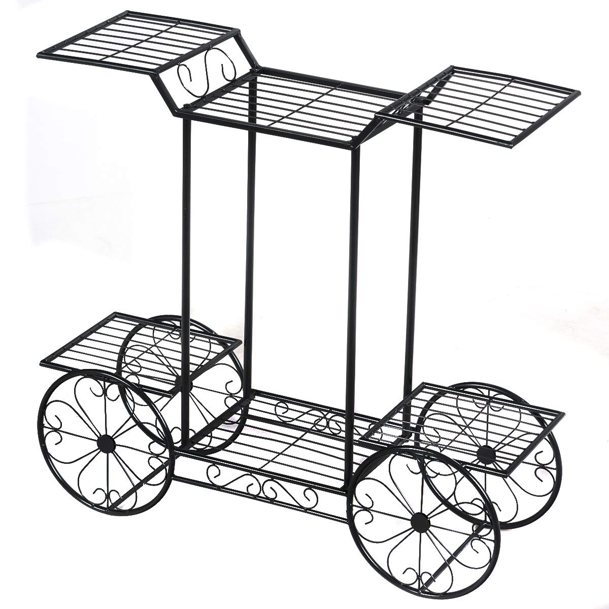COSTWAY Support Métallique pour Jardin à 6 Étages