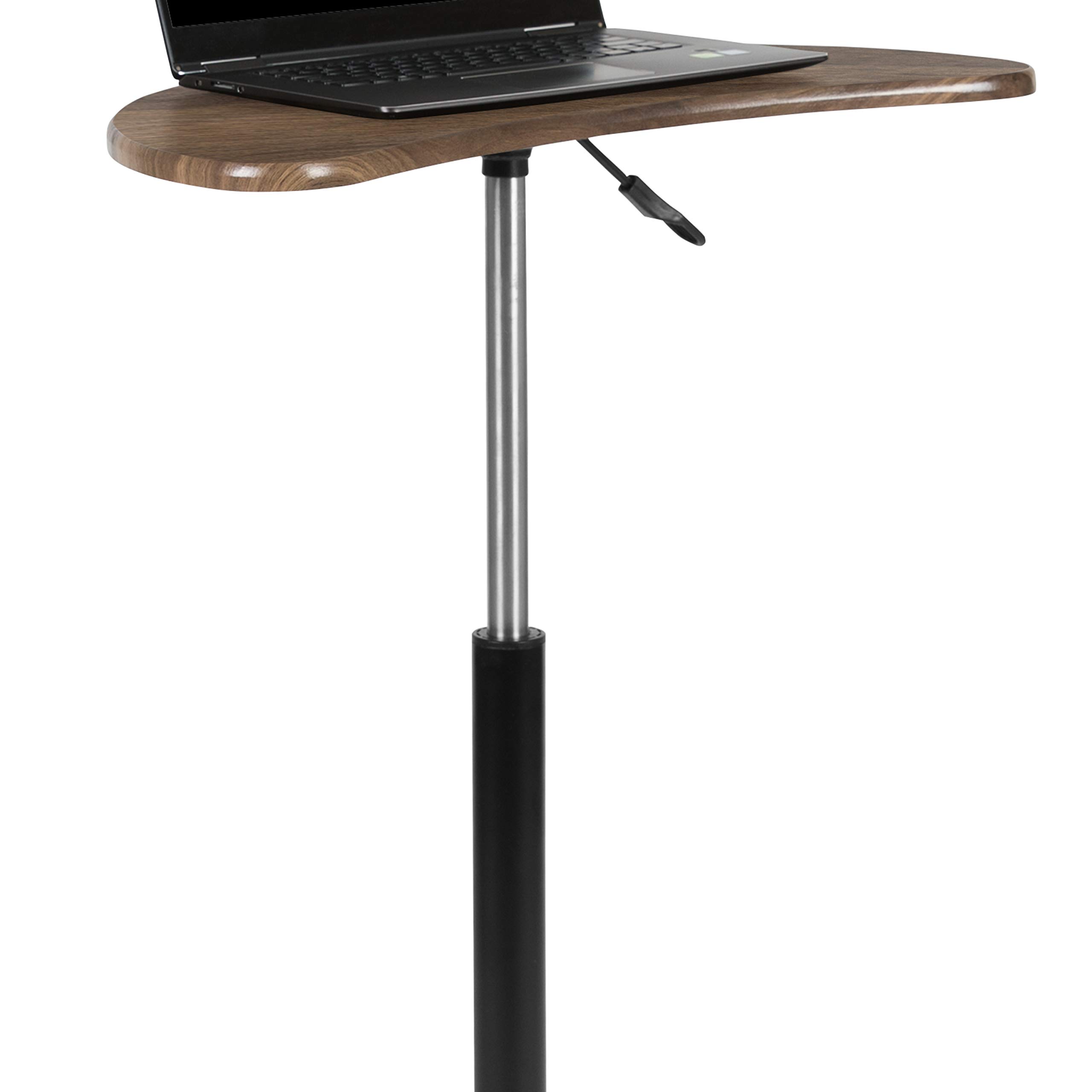 Flash Furniture Mobiler Laptop-Schreibtisch, Walnussholz