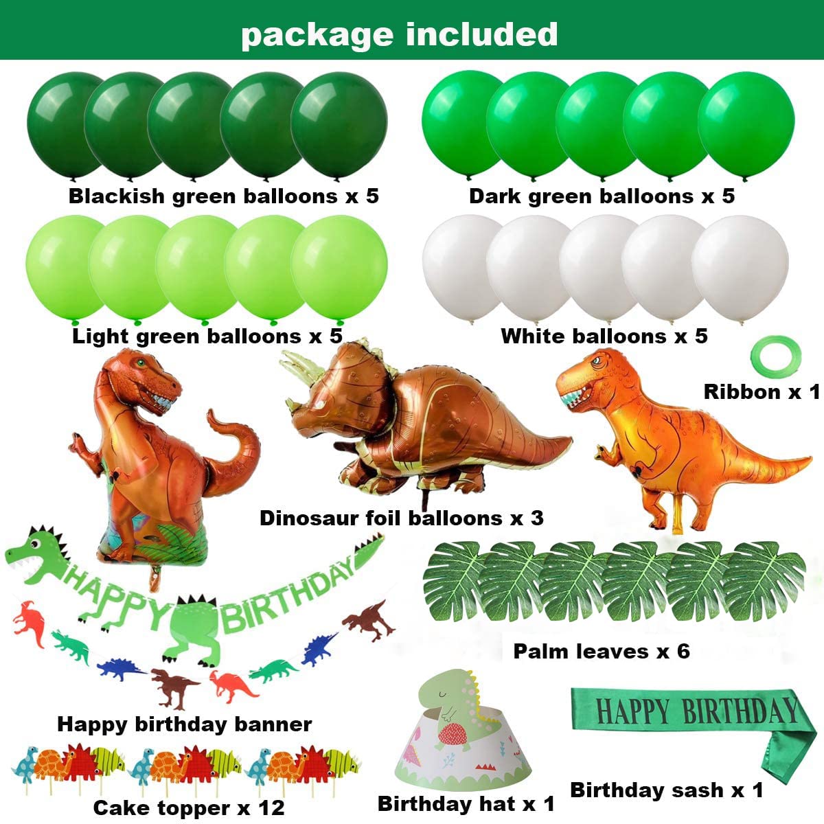 Dinosaur Birthday Decorations Party Supplies Included Birthday Banner