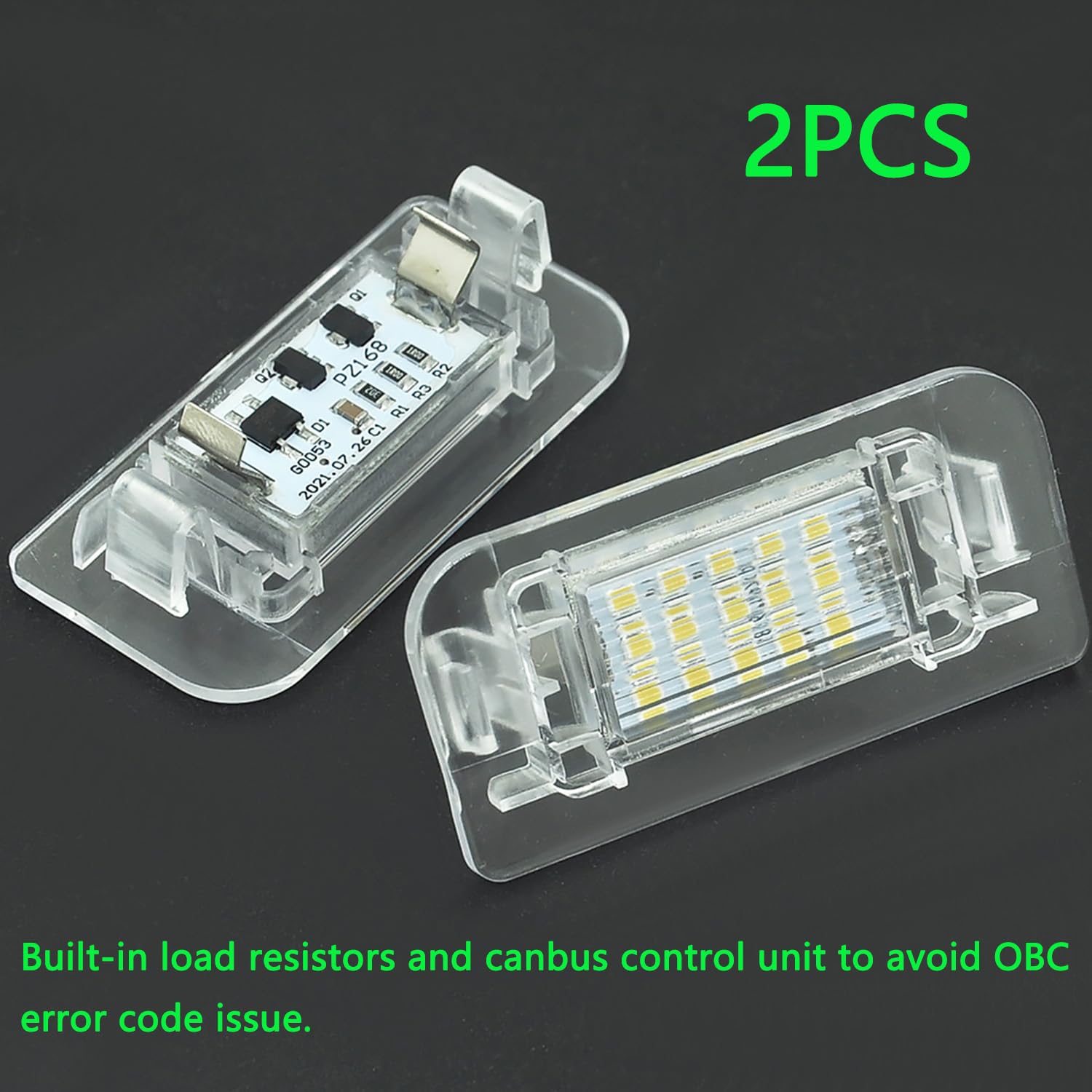 Oświetlenie tablicy rejestracyjnej LED, 2 lampy tablic rejestracyjnych Canbus ksenonowe białe 6000K kompatybilne z Benz W246 W242 klasy B 2011-2019, światło tablicy rejestracyjnej DUOMAICN