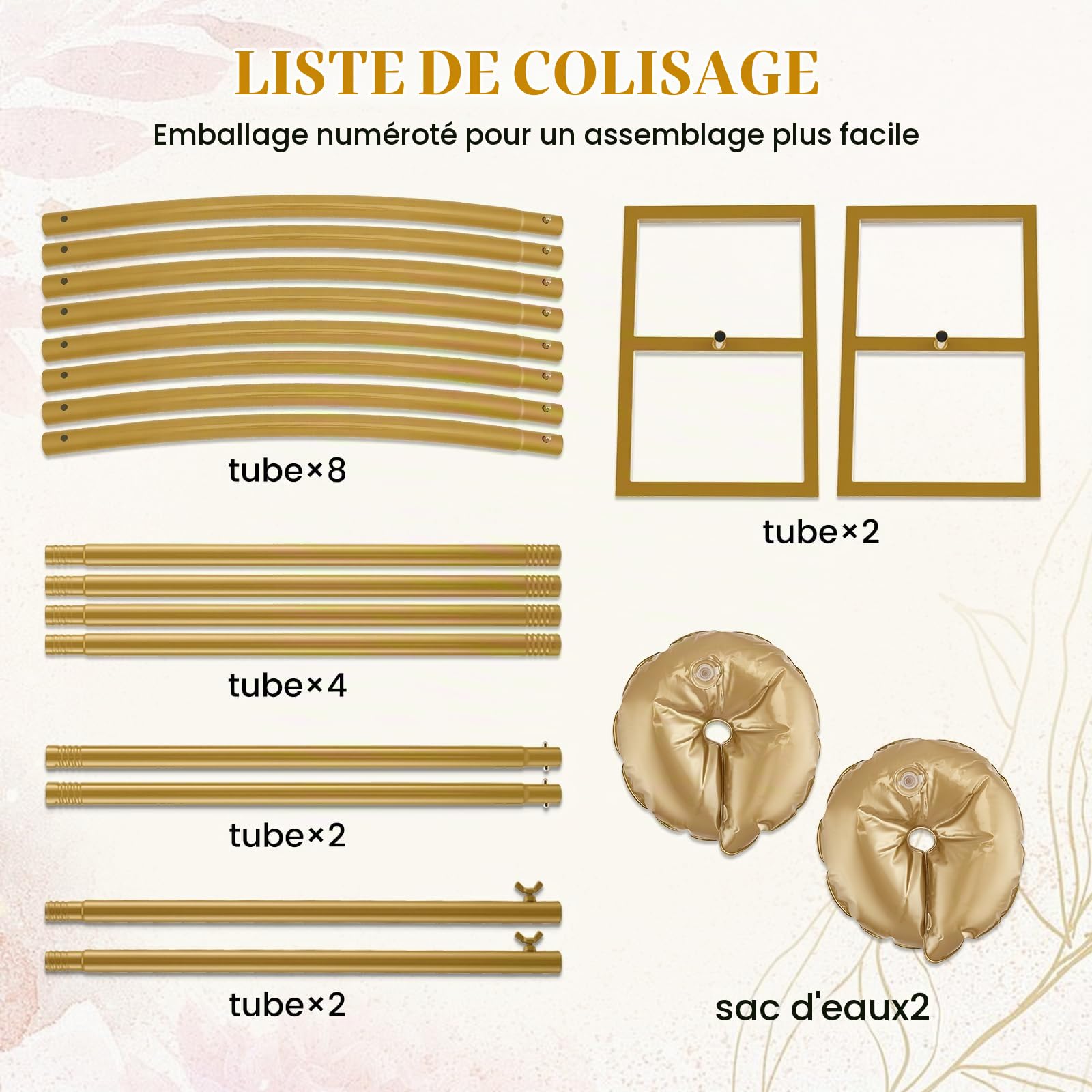 Support d'Arche de Mariage de 2,8m,Cadre d'Arrière-Plan Arqué en Métal pour Anniversaire, Arche Mariage, Remise de Diplôme, Fête, Célébration d'anniversaire Décoration d'Arrière-Arche Ballon