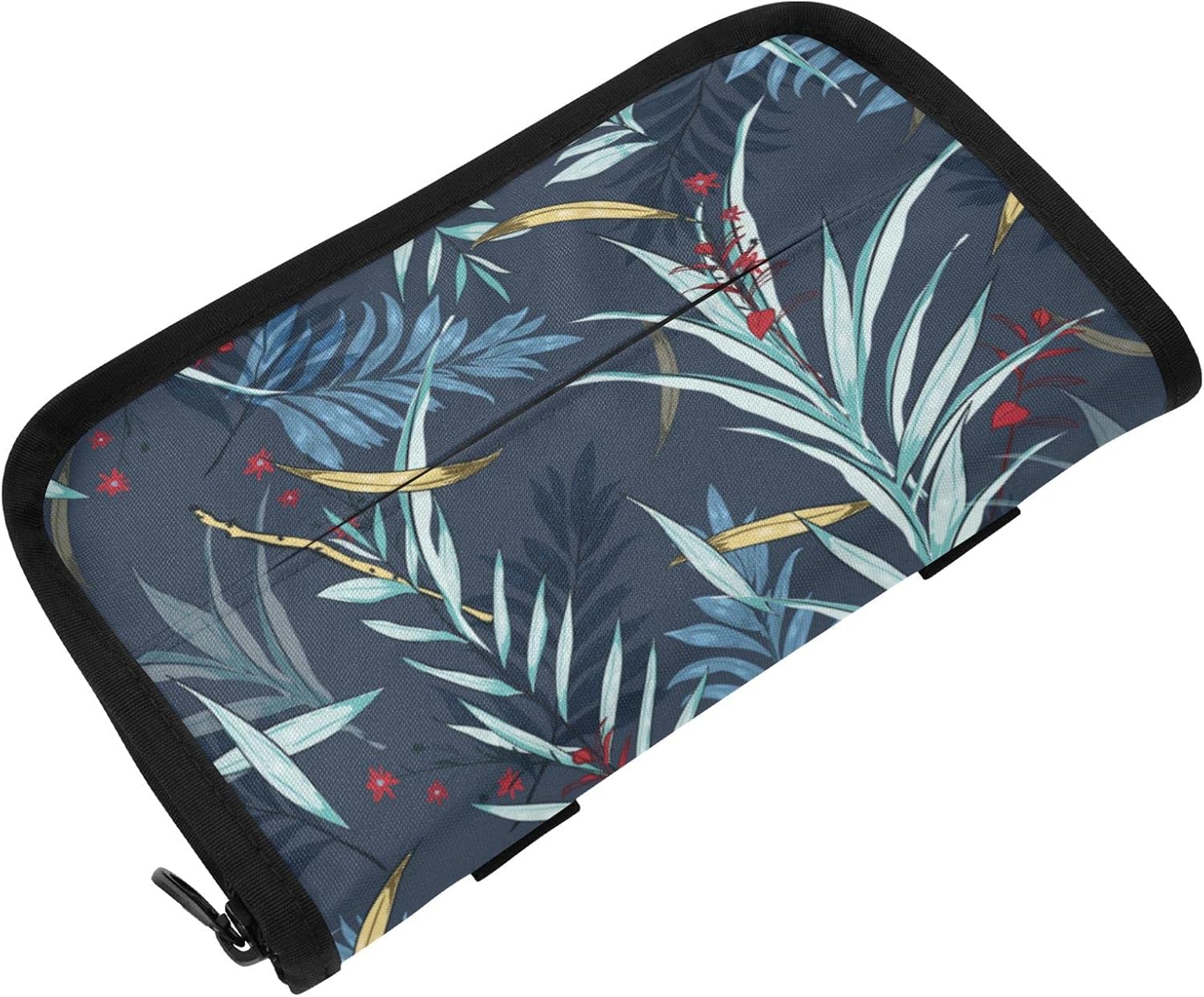 ティッシュケース 車用 吊り下げ 人気 おしゃれ ティッシュカバー 植物 紺色 ボタニカル 車型 壁掛け 収納 便利 高速配送