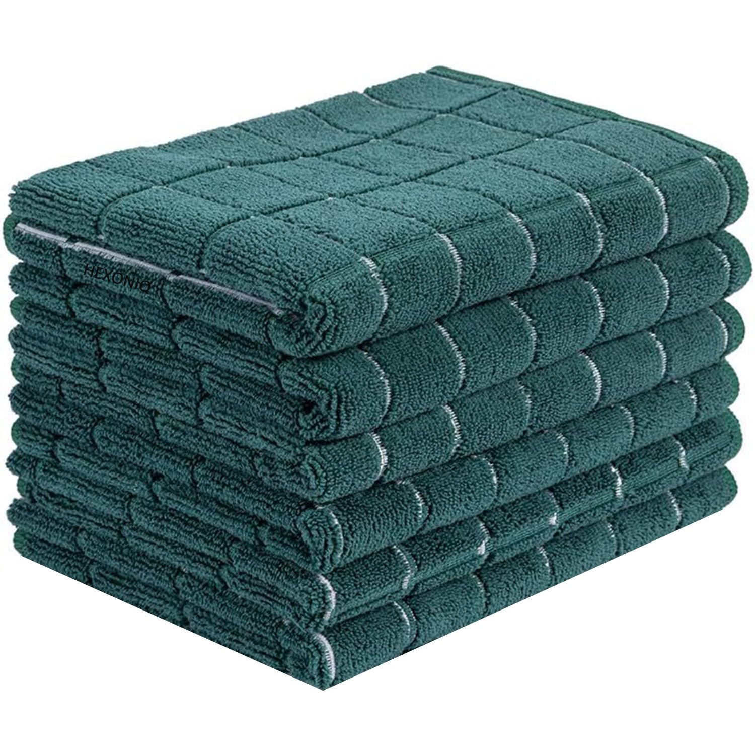 - Towels, Microfiber Kitchen Towels, Super Absorbent 26x18 Inches, Durable, Soft, and Lint Free Dish Towels, Ideal for Cleaning Dishes, Pans, & Kitchen Appliance, Green, Pack of 6