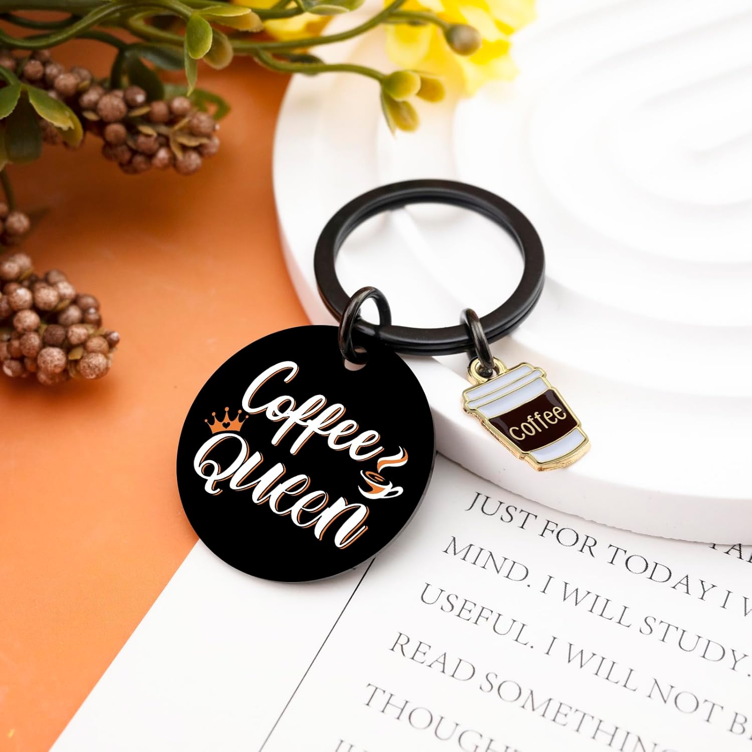Coffee Gifts for Women Cool Coffees Queen Keychain Gifts for Coffee Lovers Women Friend Coworker Coffees Stuff Accessories Christmas Stocking Stuffers for Woman Teen Girls - Image 5