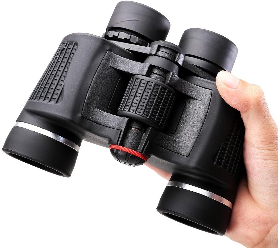 NOCOEX® 8X42 Adults Compact Binoculars,Super High-Powered Porro Prism,for Stargazing and Bird Watching (Black)