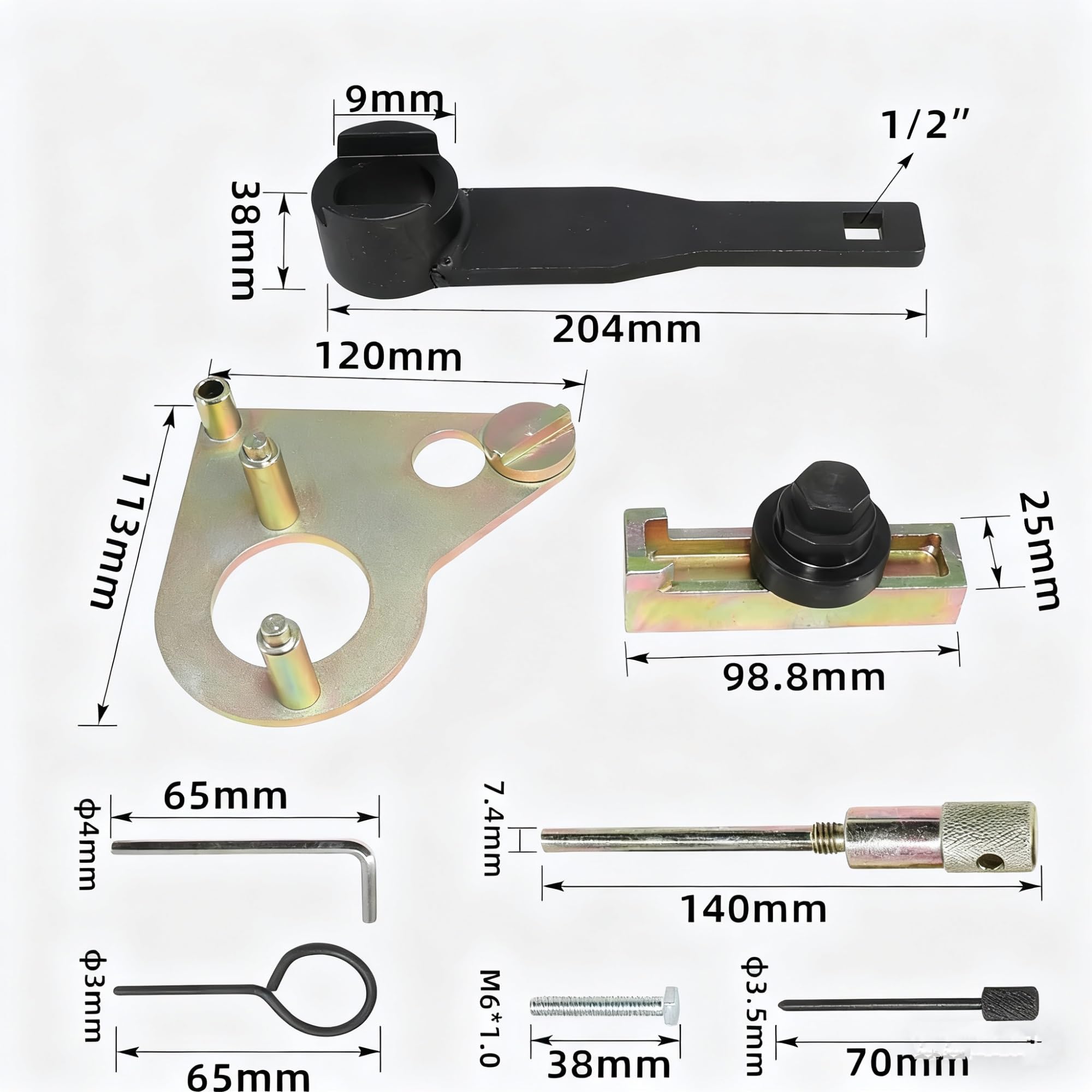 Compatibile con Opel 2005 2006 2007 2008 2009 2010 2011 2012 2013 2014 2015 2016 2017 2.0 2.3 1.6DCI Kit di Strumenti per La Messa in Fase dei Motori Diesel Kit Distribuzione Motore