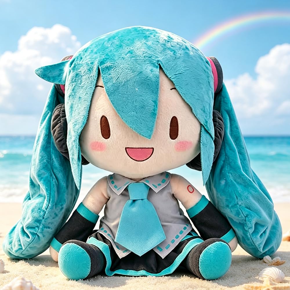 Zhongkaihua Miku Plüsch-Anime-Anhänger, weich, gefüllt, 32 cm, 4 Stück | Mit Baumwolle gefüllt, Manga-Merch-Geschenke, Sammlerstücke, Ornament, Heimdekoration