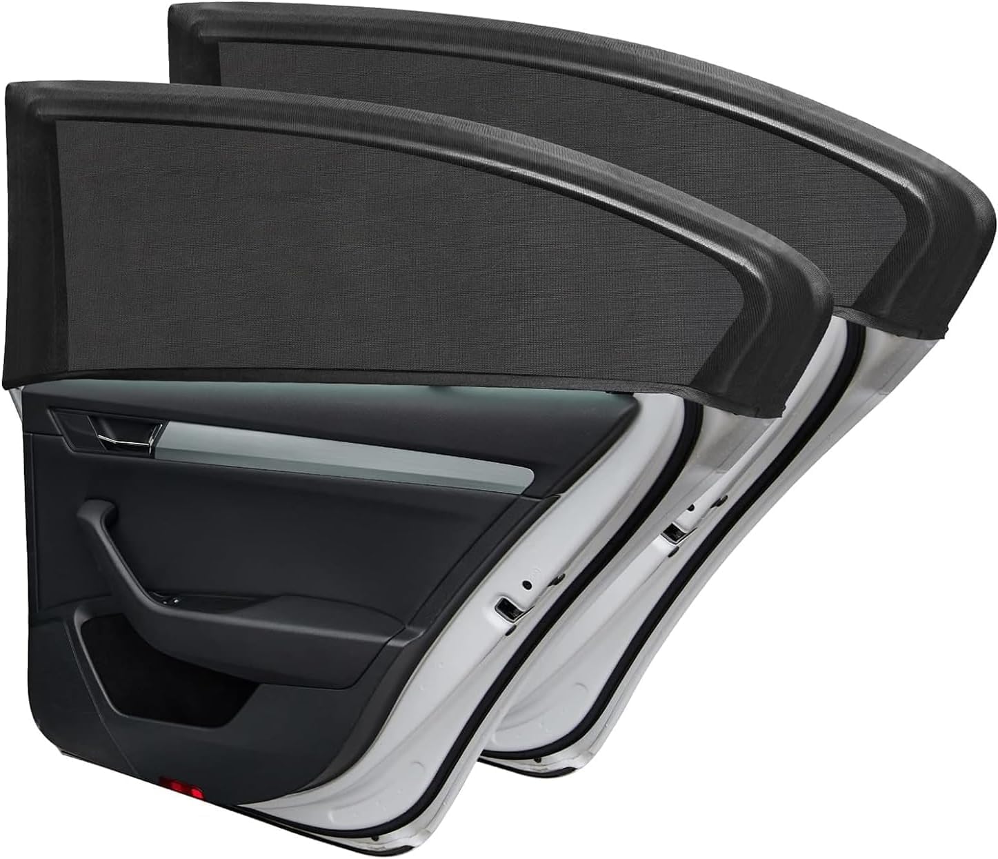 ONEMAJI car side window sunshades bug mosquito mesh covers for Abarth 595C (facelift 2016) 2016-2026, vehicle window sun shade protectors auto door blind nets,Rear 2pcs
