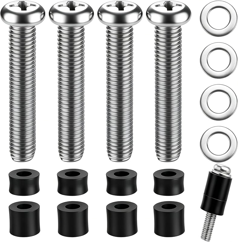 M8 Screws for Samsung TV M8 x 45mm Pitch 1.25mm TV Mounting Bolts Screws with 25mm Long Spacers Work with Samsung 42“ 50" 55" 60" 65" 70" 75" 82" TV