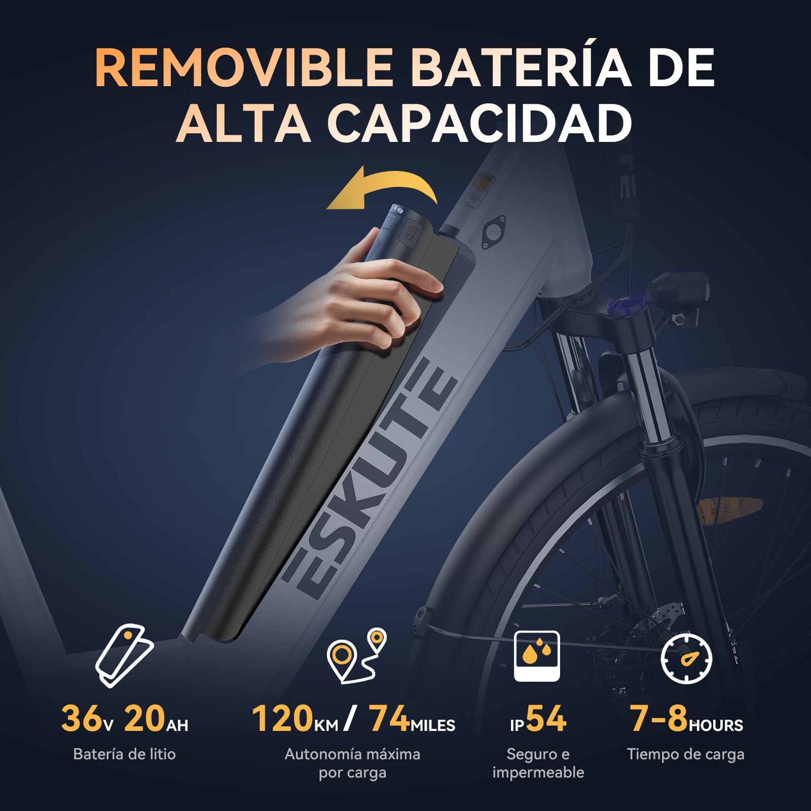 Bici Electrica Batería Oficial ESKUTE Para Bici Eléctrica 36V