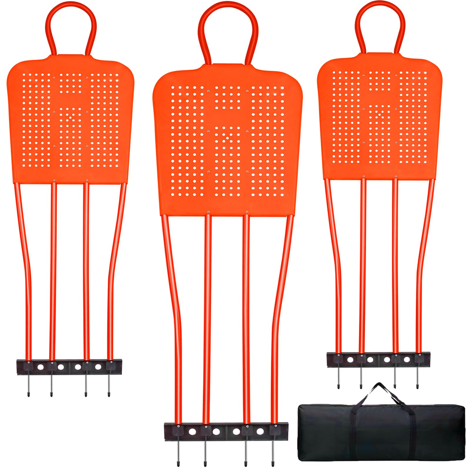 Rzjoke Soccer Free Kick Wall - 3 Pcs 68.9 Inch Soccer Training Mannequin，Durable PVC Soccer Dummies with Carry Bag, Adults Soccer Mannequin Goal