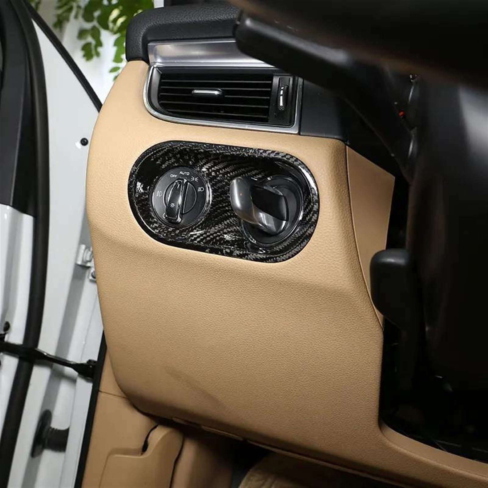 Per Porsche Macan 2014-2023. Pulsante Interruttore Fari Per Auto Copri | Telaio Chiave Adesivo Per Finiture Accessori Auto Accessori Per Auto(Carbon Fiber)