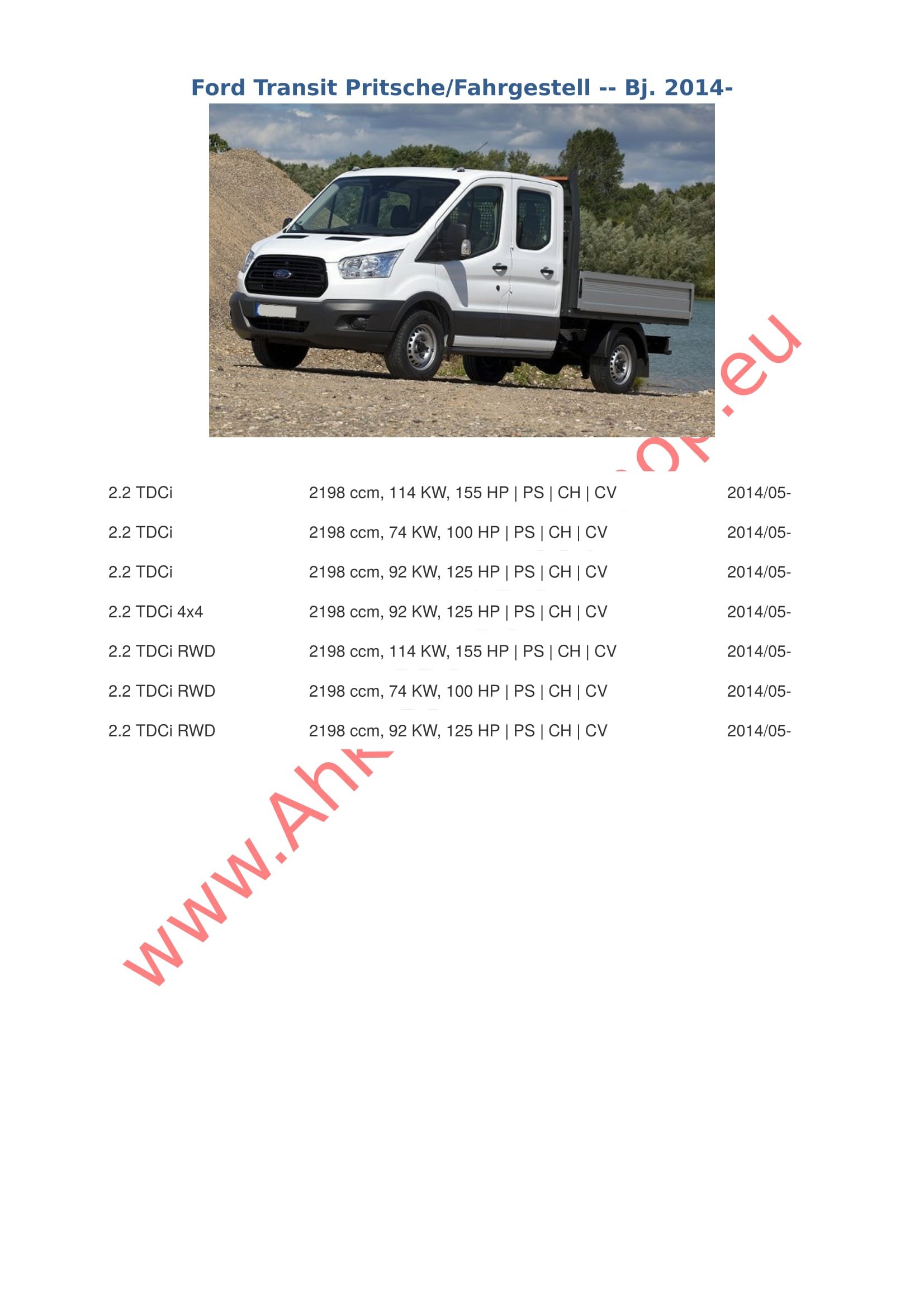 ATTELAGE avec faisceau 7 broches | Ford Transit de 2000-05/2014 Pick-up / crochet «col de cygne» démontable avec outils