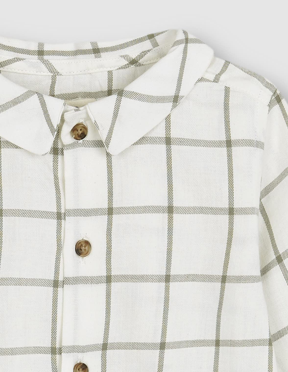 GOCCO Camisa Villela Cuadros, Verde Nuevo, Regular para Bebés