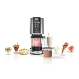 Ninja NC301 CREAMi Ice Cream Maker, for Gelato, Mix-ins, Milkshakes, Sorbet, Smoothie Bowls & More, 7 One-Touch Programs, with (2) Pint Containers & Lids, Compact Size, Perfect for Kids, Silver