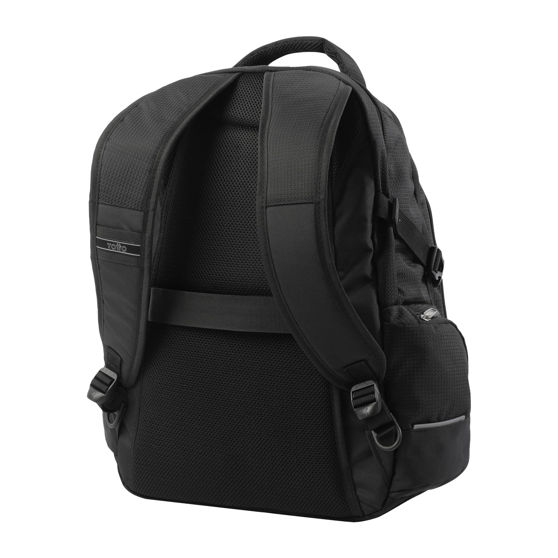 TOTTO - Mochila para Ordenador Portátil de 15,4 Pulgadas, Modelo Polixan 2.0, 3 Compartimentos, Bolsillo s Laterales, Correa para Maleta, Espaldar Ergonómico, Cómodas Correas en S