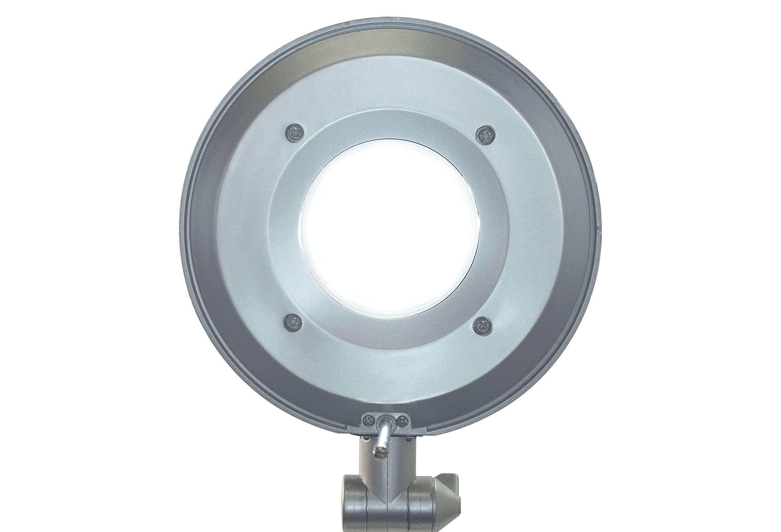 MAUL 8204095 11W LED A Argento lampada da tavolo | Luce neutra per lavorare concentrati, braccio orientabile preciso, fissaggio flessibile, sorgente sostituibile