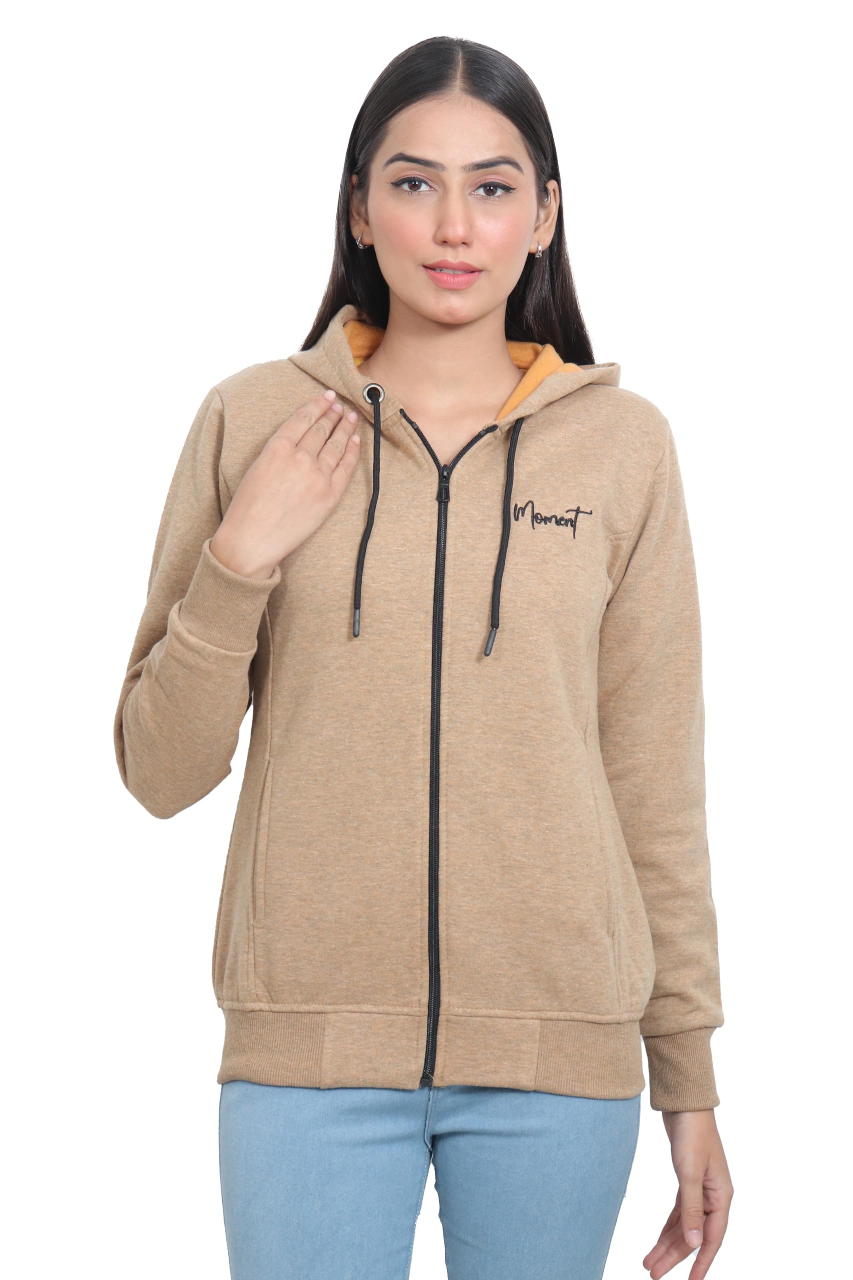 Winter Casual Wear Polyester Simple Things Printed Hood Sweatshirt for Womens-image-34