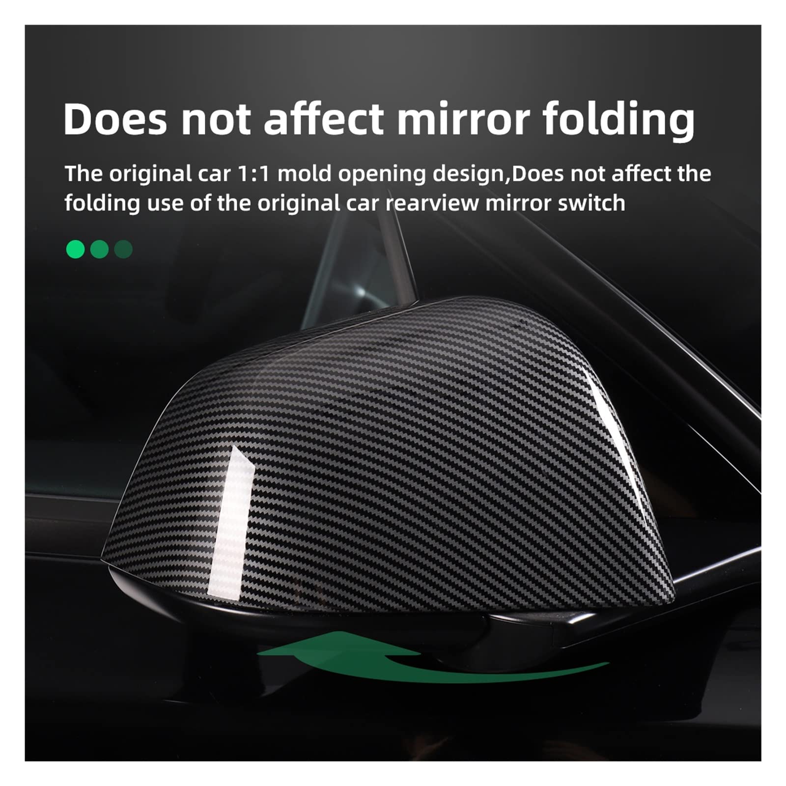 Boîtier De Rétroviseur De Voiture Pour Tesla Pour Modèle 3 Pour Modèle Y Couvercle De Rétroviseur De Voiture Remplacement De Coque De Rétroviseur Latéral De Porte Couvercle De Rétroviseur Extérieur(M3