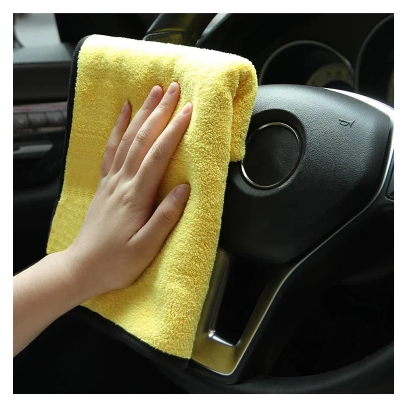 10Pcs Car Care Cleaning Cloths Microfiber Thicken Soft Drying Cloth Body Washing Towels Double Layer Clean Rags Polishing — view 7