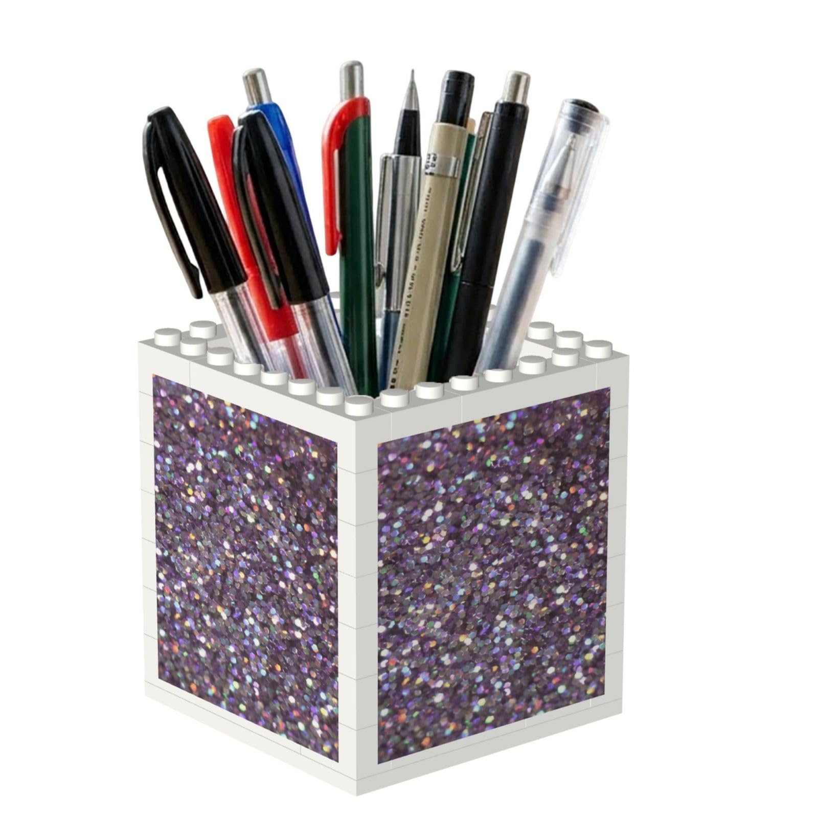 Poadnly Glitter Sparkles Shimmer, Pen Pot Pencil Holder for Office Home School, Compact Desk Organiser for Office Stationery