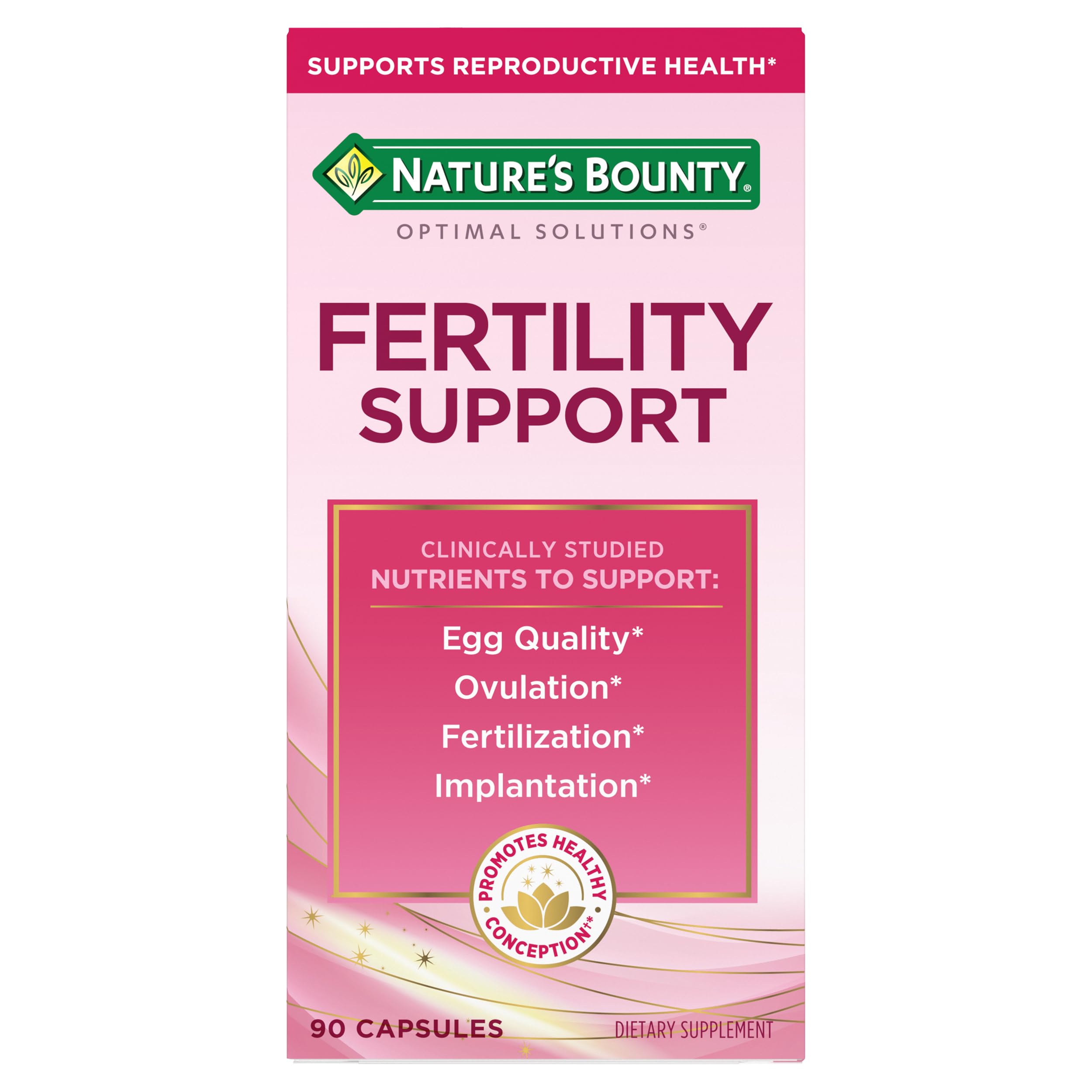 Nature’s Bounty Optimal Solutions Fertility Support, 90 Capsules 90 Count (Pack of 1)