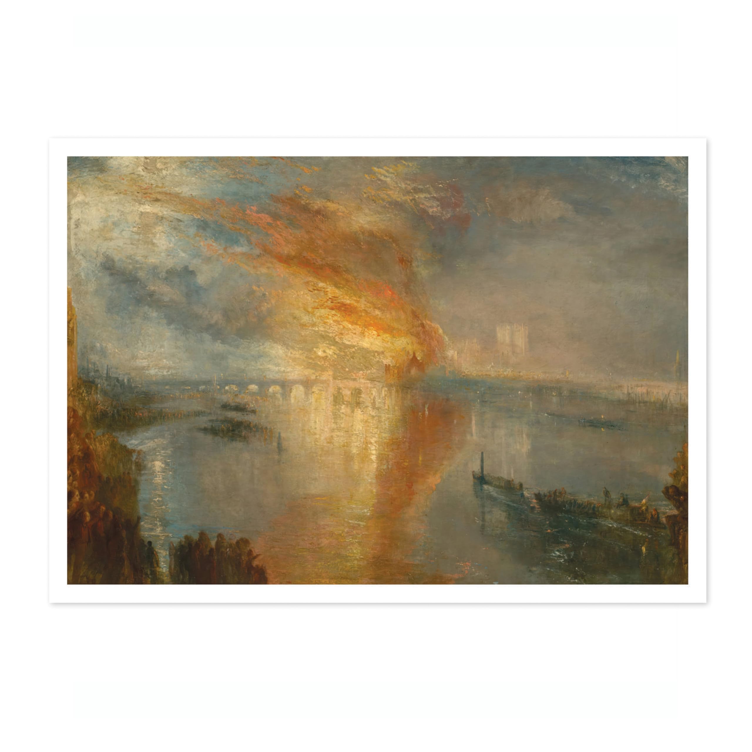 The Burning Of The Houses Of Lords And Commons Joseph Mallord William Turner Print, Classic Art Painting Print, Art Exhibition Wall Art, Vintage Home Decor Picture, A3 (Print Only) - 42x29.7cm