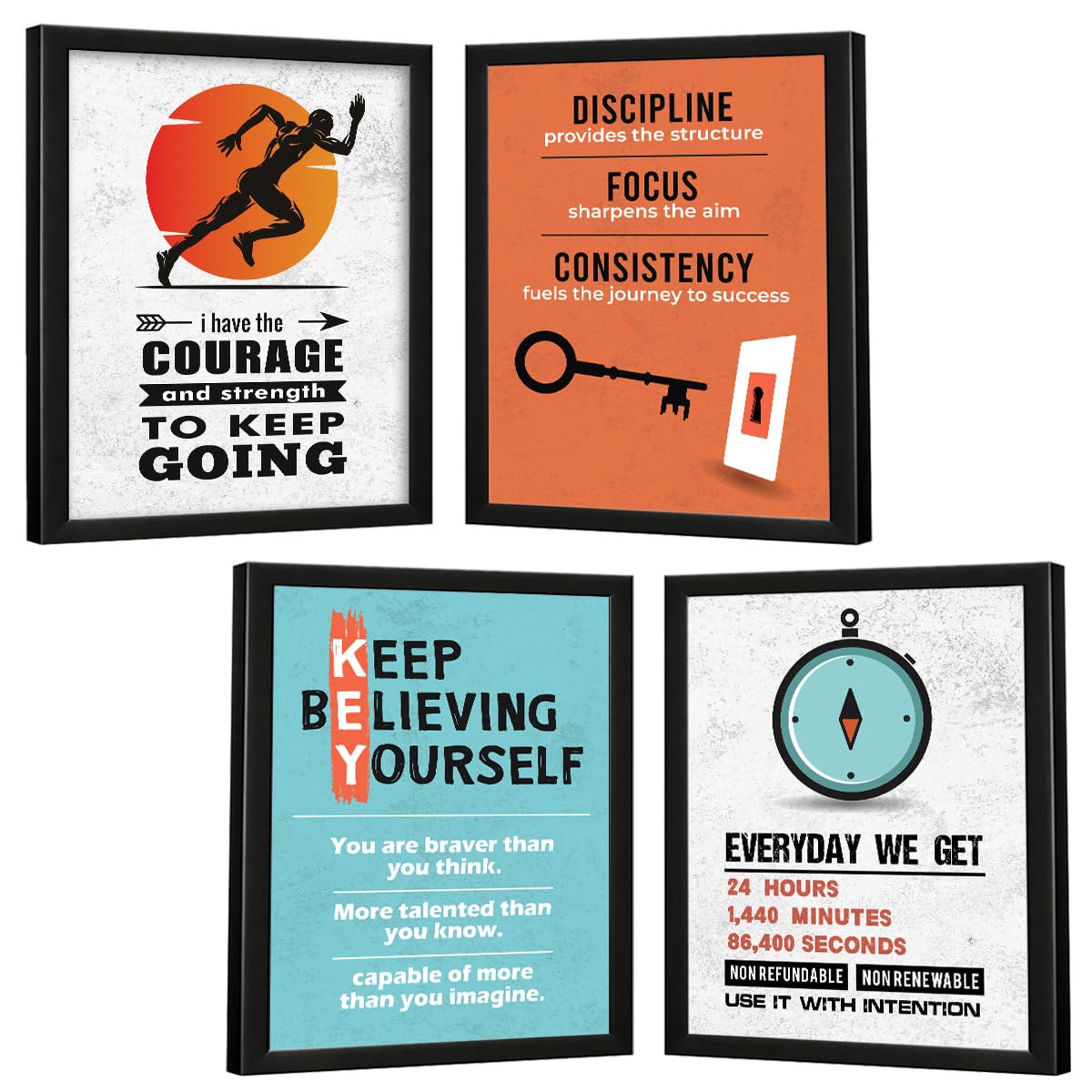 Chaka Chaundh - Motivational Quote Frames - Inspirational Wall Quotes framed poster for OFFICE, BUSINESS, STUDENT, STUDY ROOM - (14 X 11 Inches - Set of 4) (B0D92JQYFX) Amazon Price History, Amazon Price Tracker