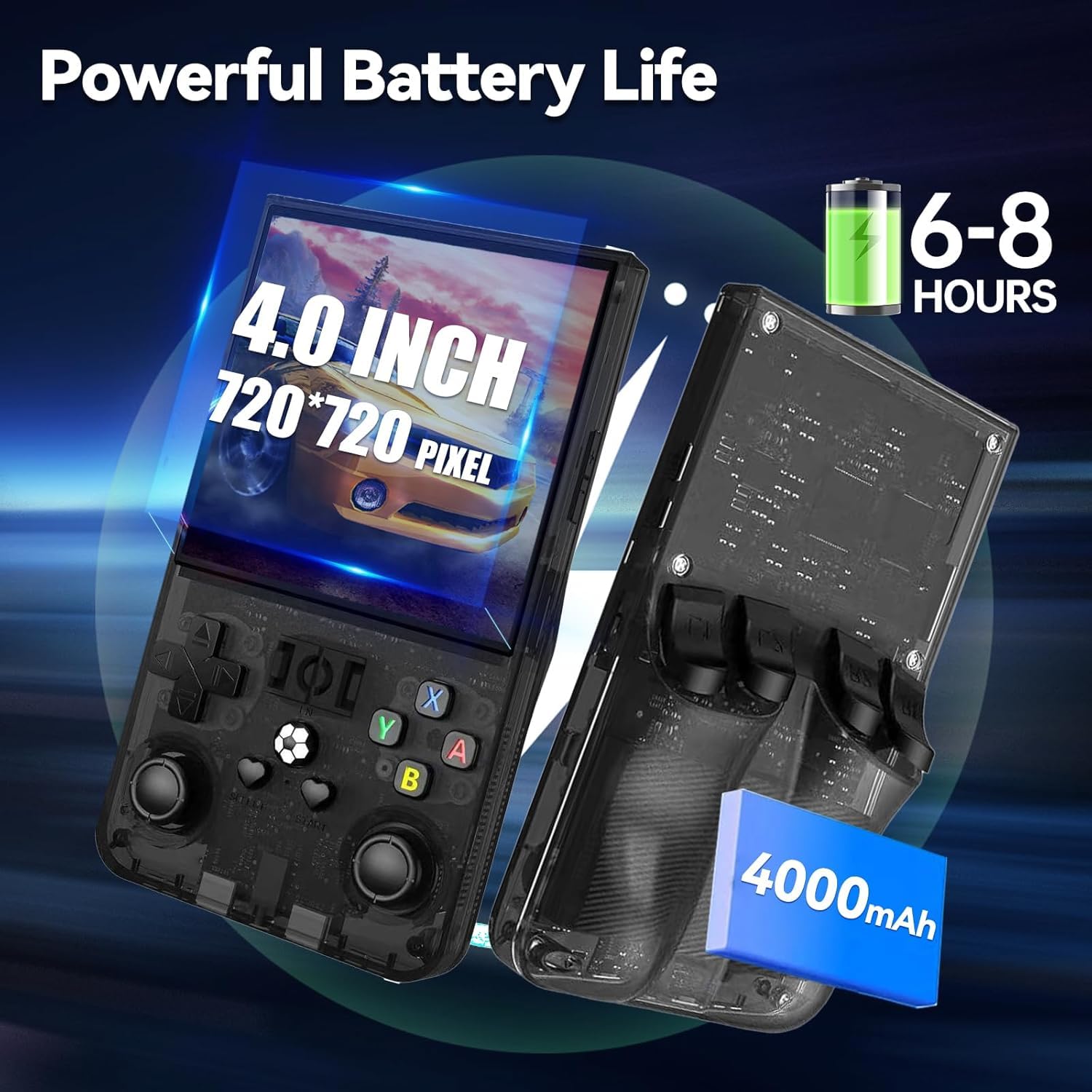 R36MAX Consola de juegos de mano retro, pantalla IPS de 4 pulgadas, consola de juegos retro, más de 30 emuladores principales, más de 22.000 juegos clásicos, tarjeta TF de 128 GB R36MAX Consola de juegos de mano retro, pantalla IPS de 4 pulgadas, consola de juegos retro, más de 30 emuladores principales, más de 22.000 juegos clásicos, tarjeta TF de 128 GB