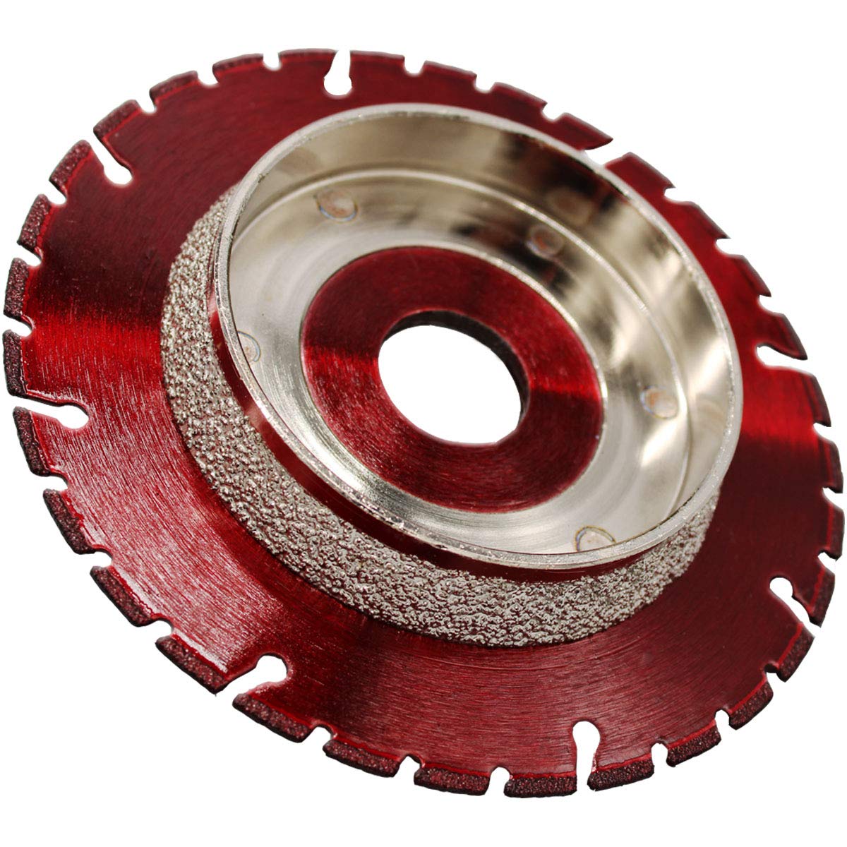 Diamant-Trennscheibe Anfasscheibe 125mm x 22,23mm Premium Diamantscheibe zum Trennen und Anfasen geeignet für HT KG Rohre GFK CFK Kunststoffe passend für Winkelschleifer 125 mm