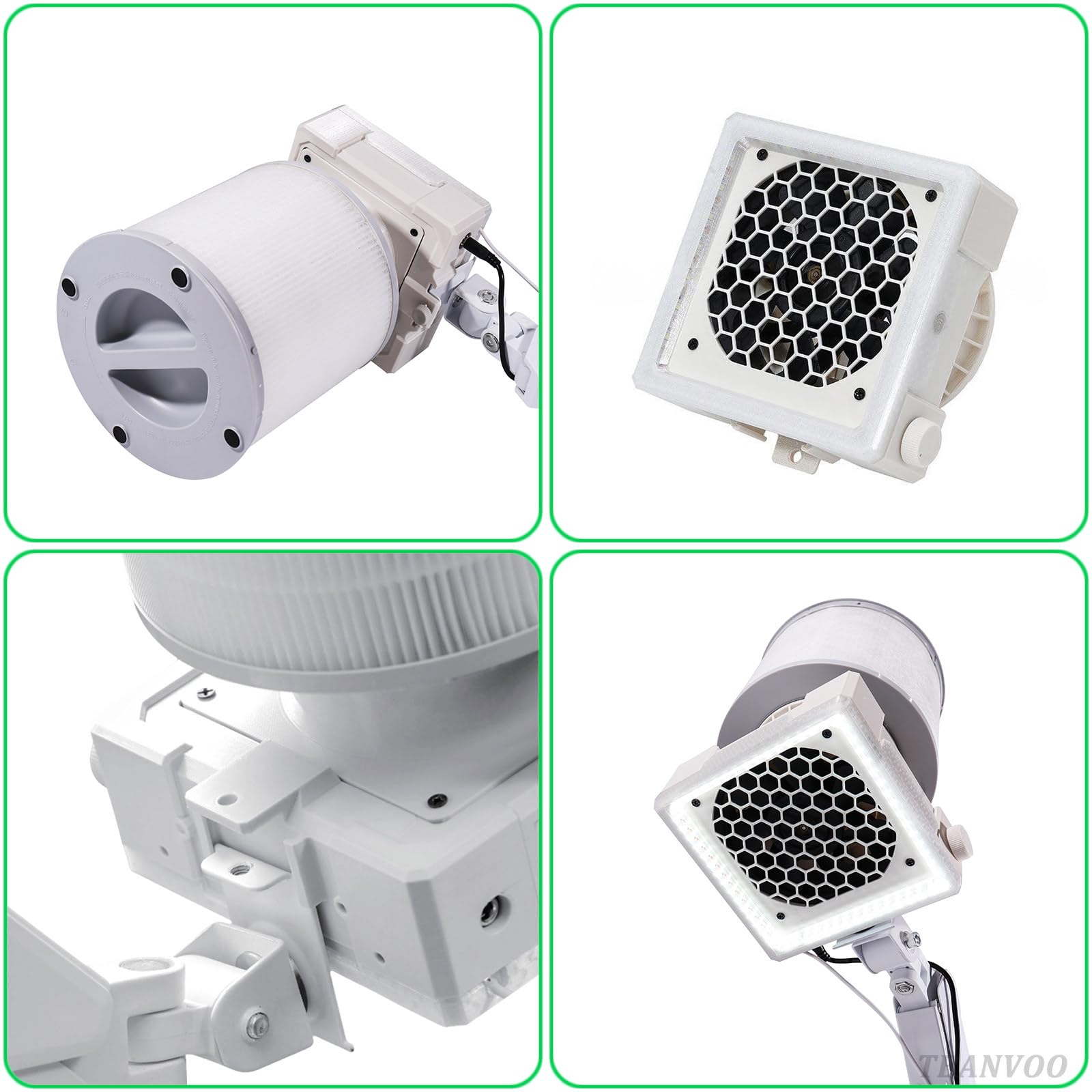 Aspirapolvere per Polvere da Unghie Verticale & Lampada, Angolo della Staffa Regolabile 360° con LED Dimmerabile, Design Compatto per Principianti e Professionisti