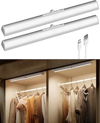 EZVALO 17-Inch Closet Lights with Motion Sensor and Rechargeable Battery