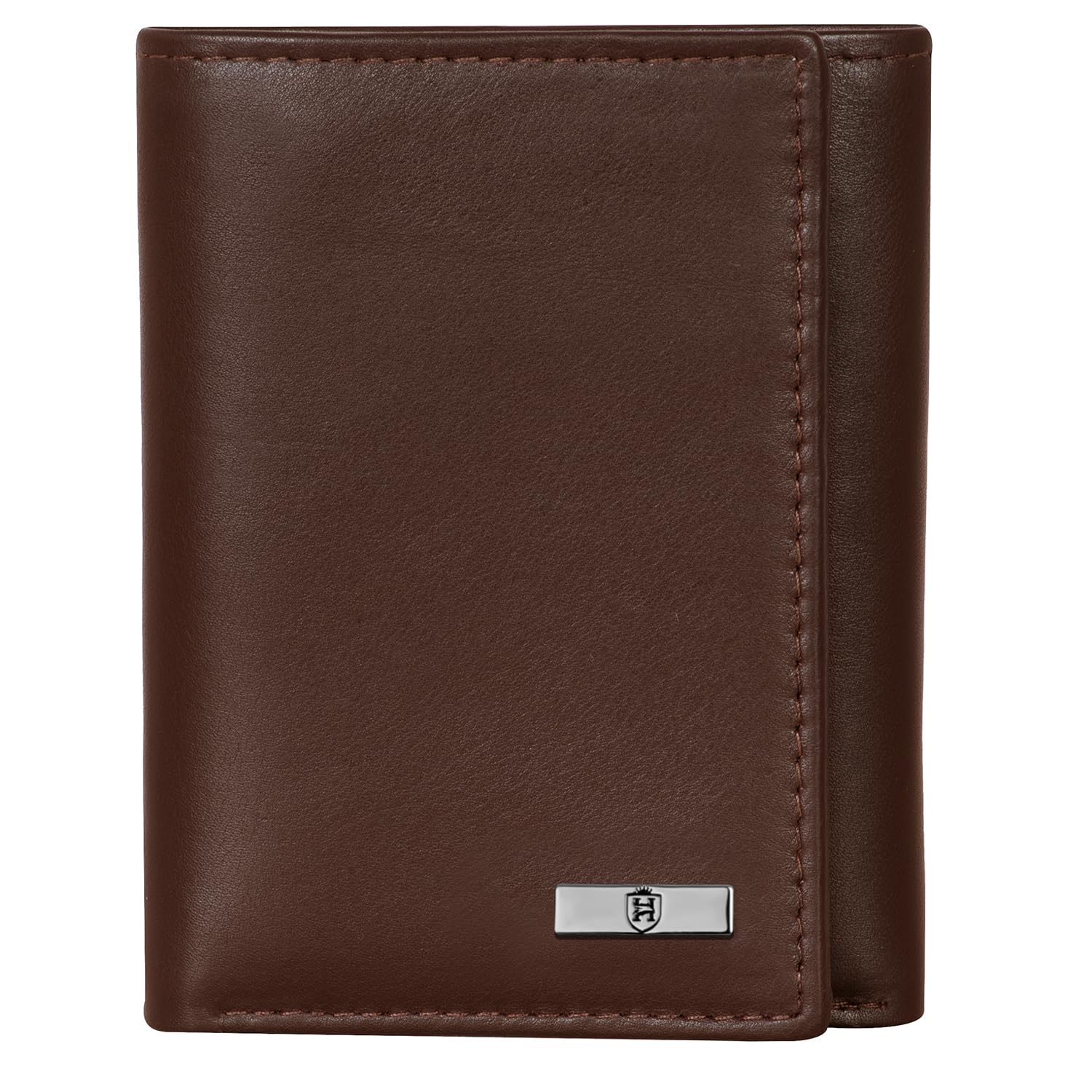 HORNBULL Trifold Leather Wallet for Men - Premium Top Grain Black Genuine Leather, Casual Style, Ideal Gift for Men, 2 Compartments, 5 Card Slots (