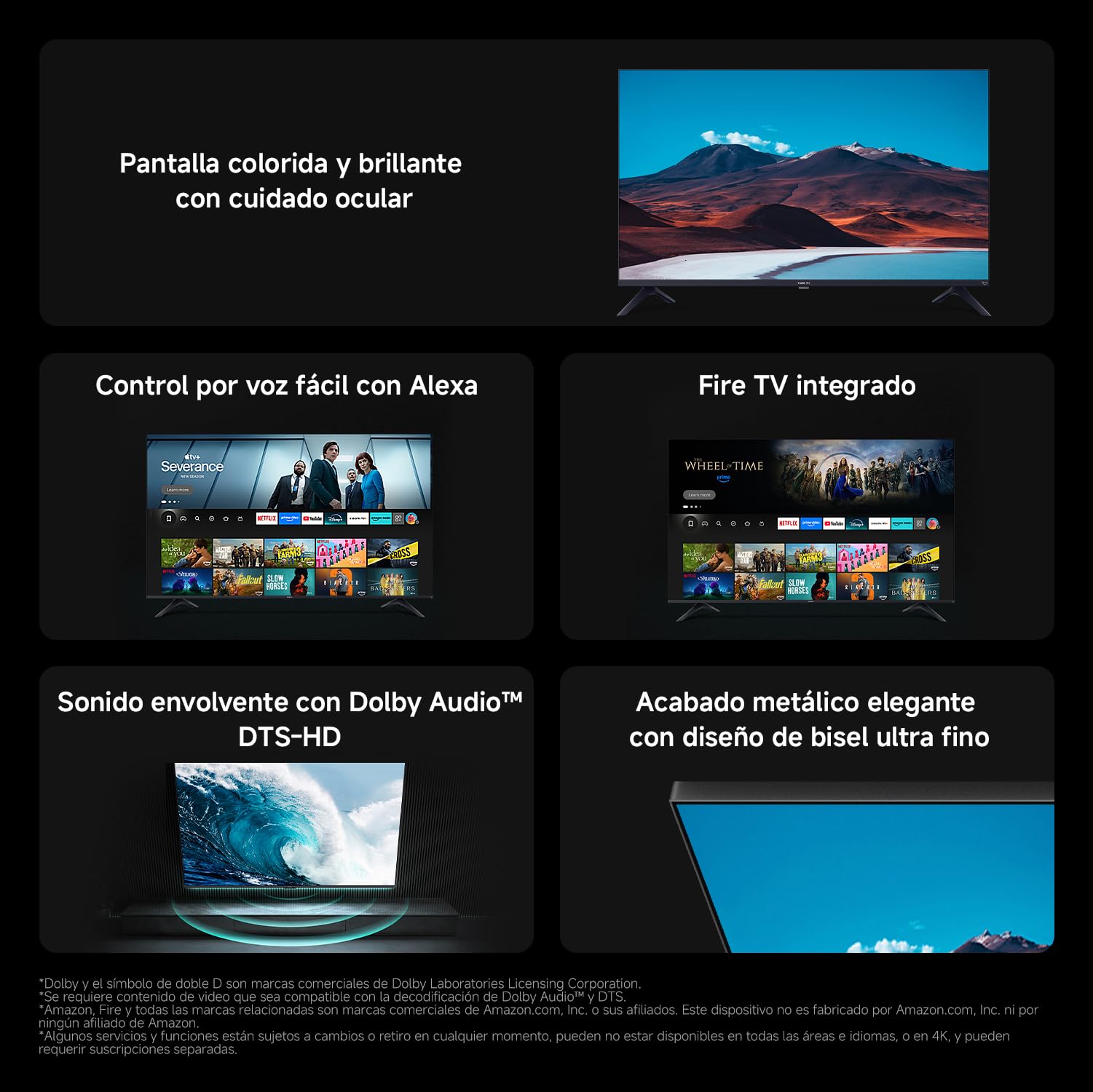 XIAOMI TV F 32 Pulgadas (81 cm), HD Smart TV, Fire OS7, L32MB-FAEU | Alexa Voice Control, Dolby Audio, DTS Virtual:X, DTS-HD, Compatible with Apple AirPlay