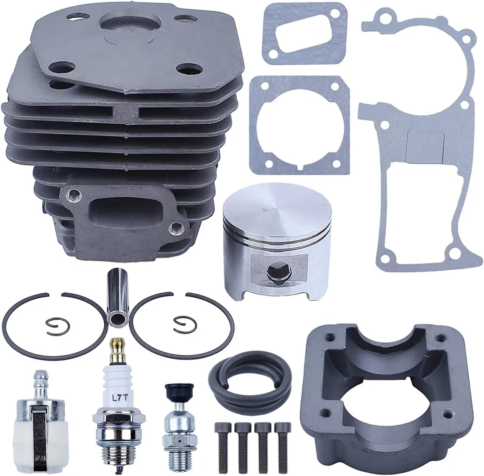 Filtro de la línea de combustible de la junta del pan del motor del cilindro de 45mm para la motosierra de gasolina de 2 tiempos de For Huq 353 351 350 346XP