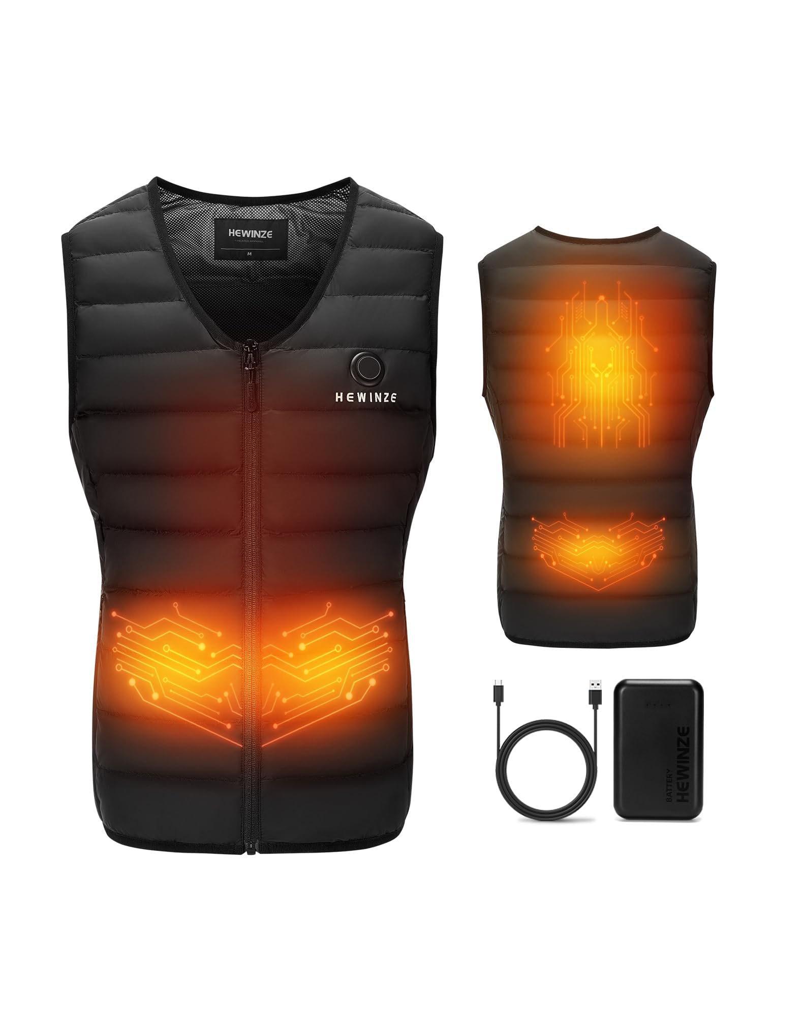 HEWINZE Gilet Riscaldato donna, maglia riscaldata elettrica, Dotato di batteria da 7.4V