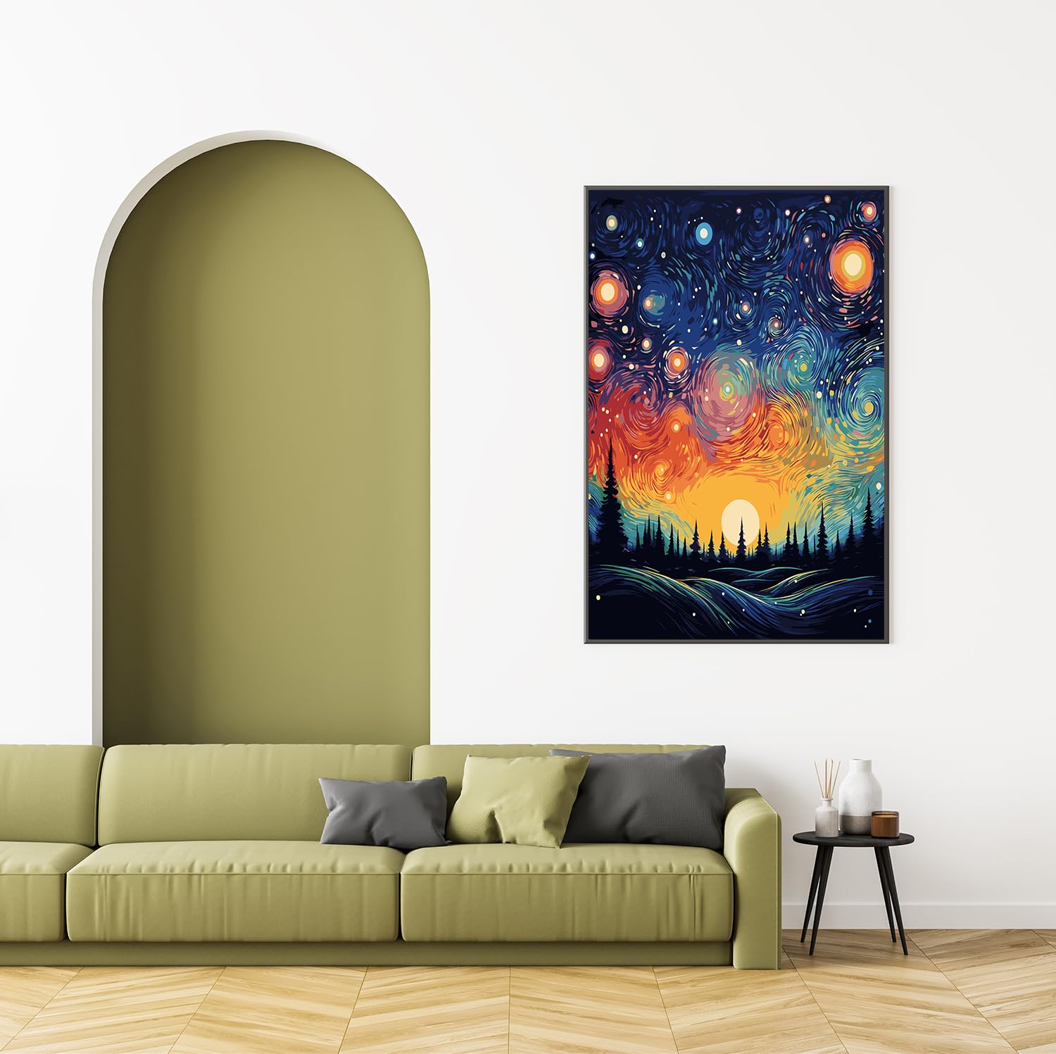 AG.AIIEU Malen Nach Zahlen Zauberschloss - 40x50 Cm DIY Gemälde Set Mit 3 Pinseln