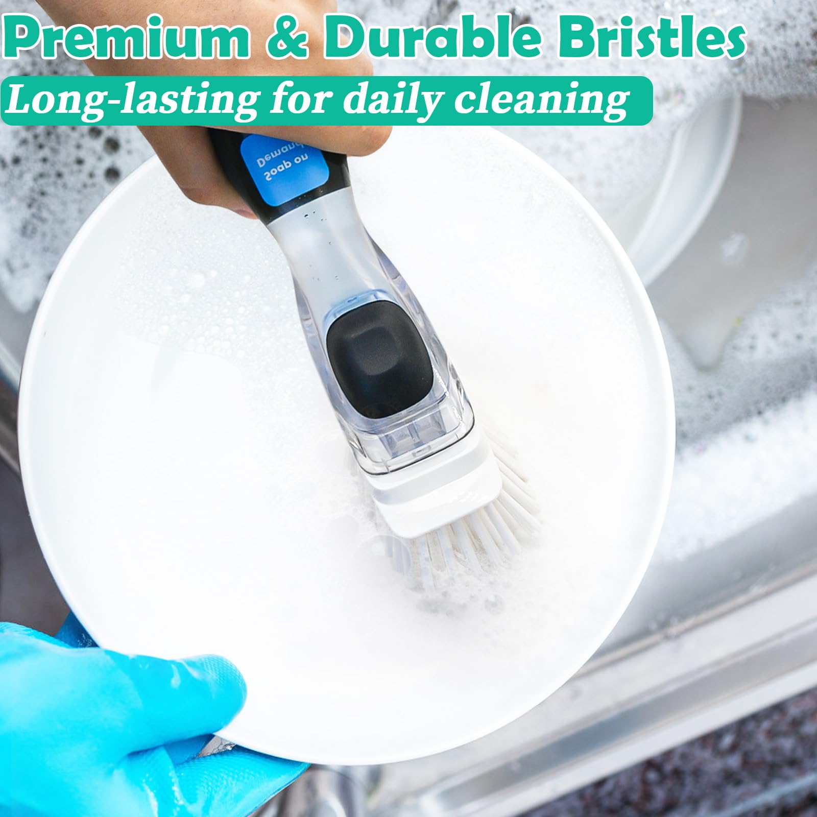 Dish Brush Refill for OXO New Dish Brush, 4 Pack Soap Dispensing Dish Brush Refills, Dish Brush Replacement Head