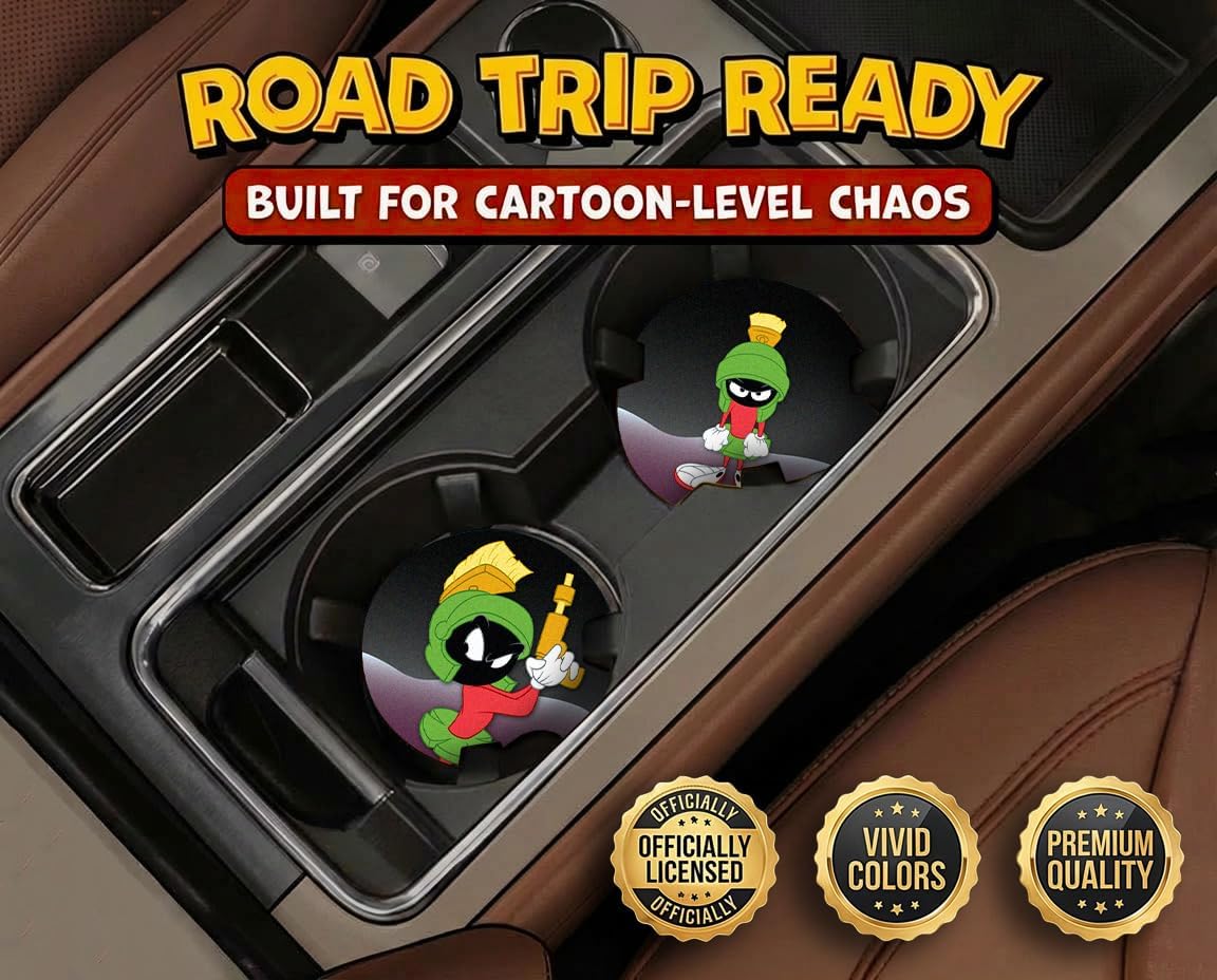 Elektroplate Marvin the Martian Automotive Ceramic Coasters Set of 2