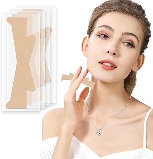 30 Pcs Neck Lifting Tape Invisible Neck Lift Behind Tapes and Bands Tightening Strip for Lifting Sagging Skin & Jaw Lift(Beige)