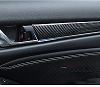 Vista 7 de x xotic tech Tira de cubierta de moldura de panel de puerta lateral interior, patrón de fibra de carbono, compatible con Honda Accord Sedan 10ª