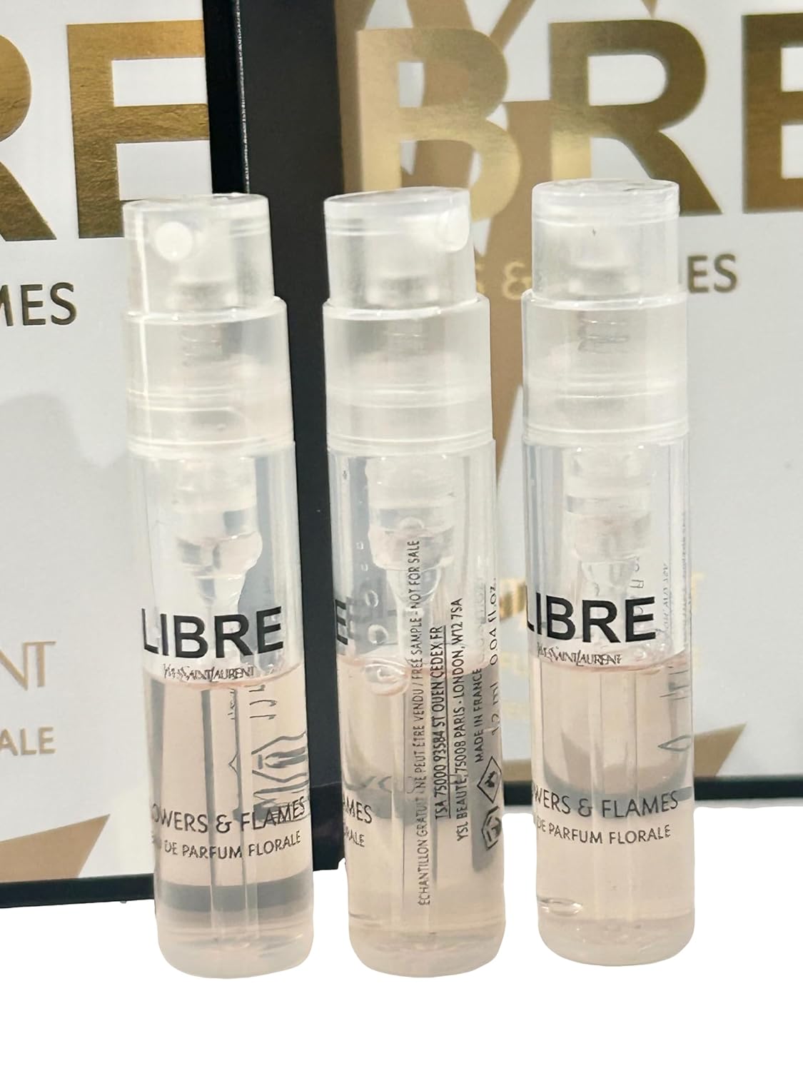 Yves Saint Laurent YSL Libre FLOWERS & FLAMES EDP Sample Women Perfume 1.2 ml / 0.04 oz - set of 3 - Image 4