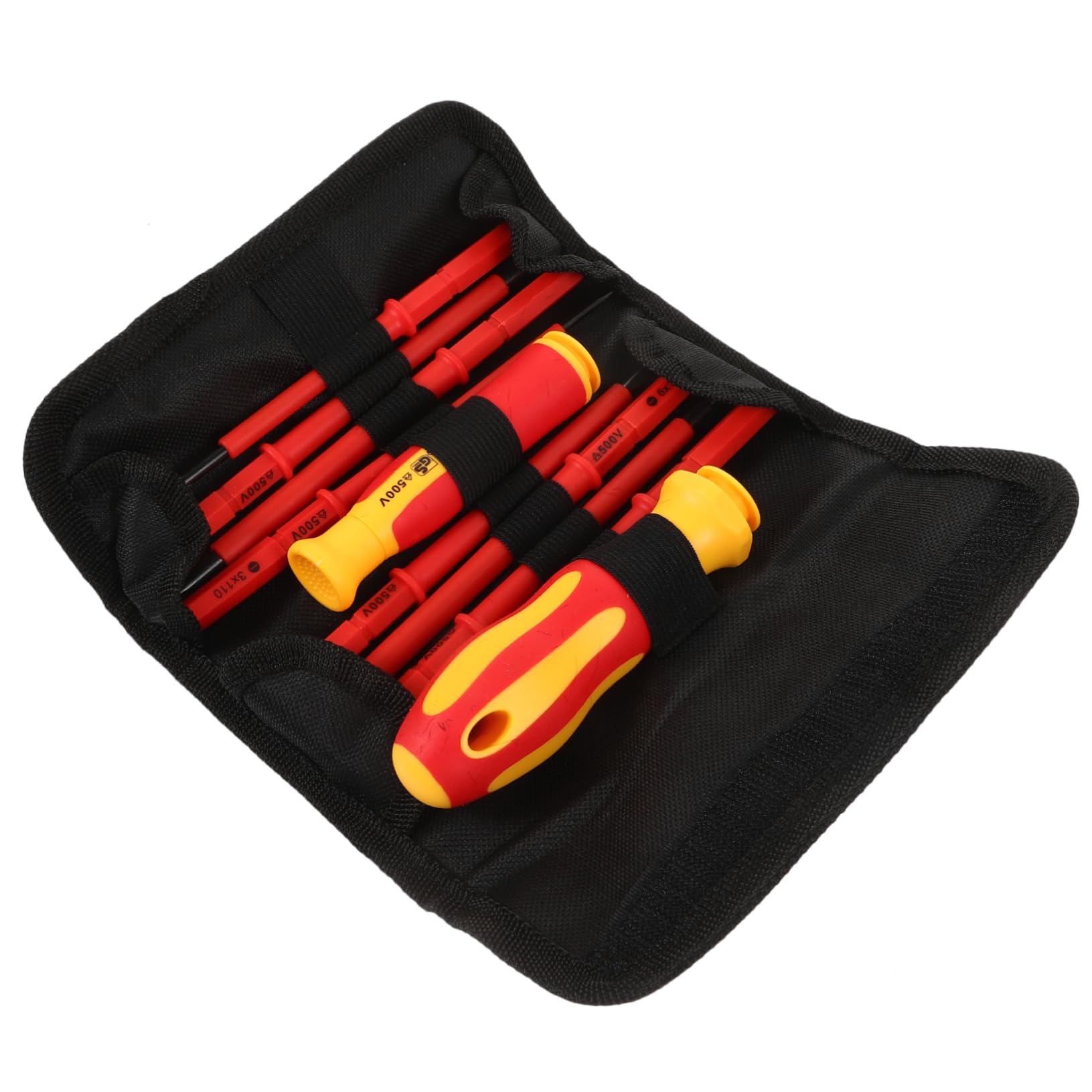 Uonlytech 5 Juegos conjunto herramientas electricista casa destornillador charriot herramientas electricas soporte tornillo ensacado colocar Poseedor Broca acero al cromo vanadio