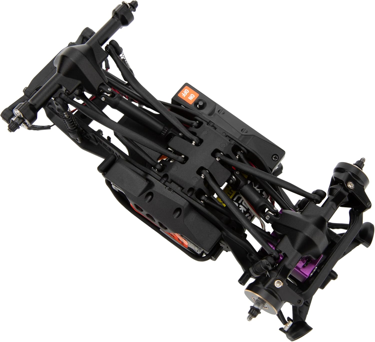 MEUS Racing SCX30 Axle Housing with Diff Covers and Steering Knuckles for 1/30 Axial SCX30 RC Crawler Upgrades (Black)