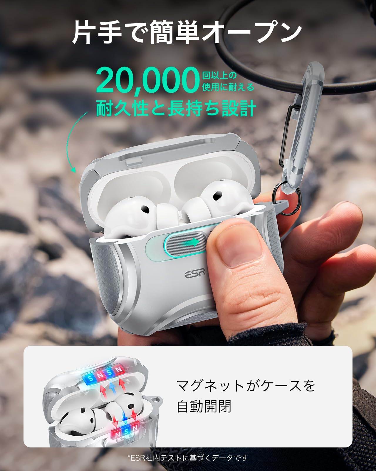 Amazon | ESR AirPods Pro3 ケース（2025）MagSafe充電 USB-Cケーブル