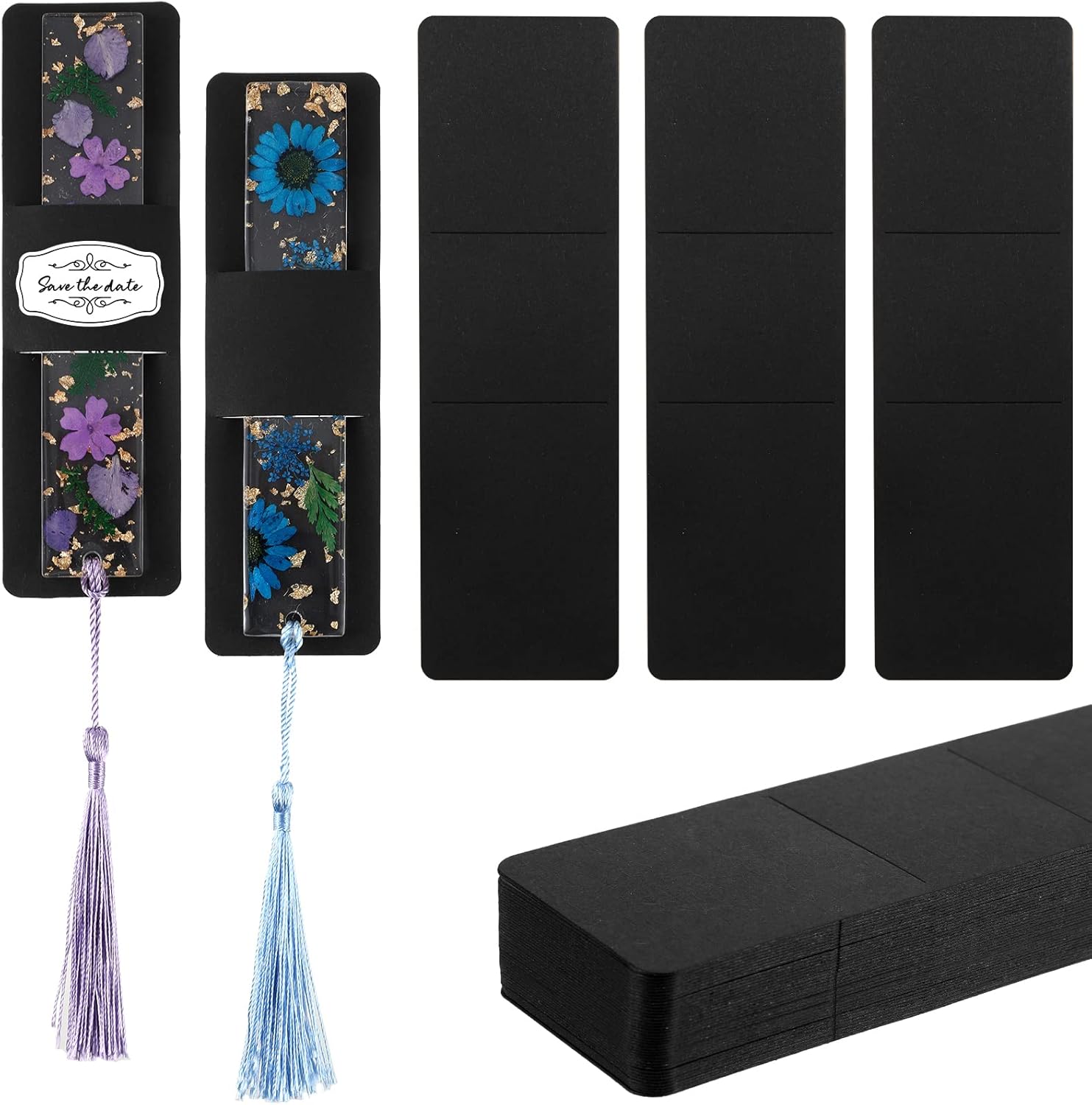 Fumete 50 Pieces Resin Bookmark Holder 5.9 x 1.8 Inches